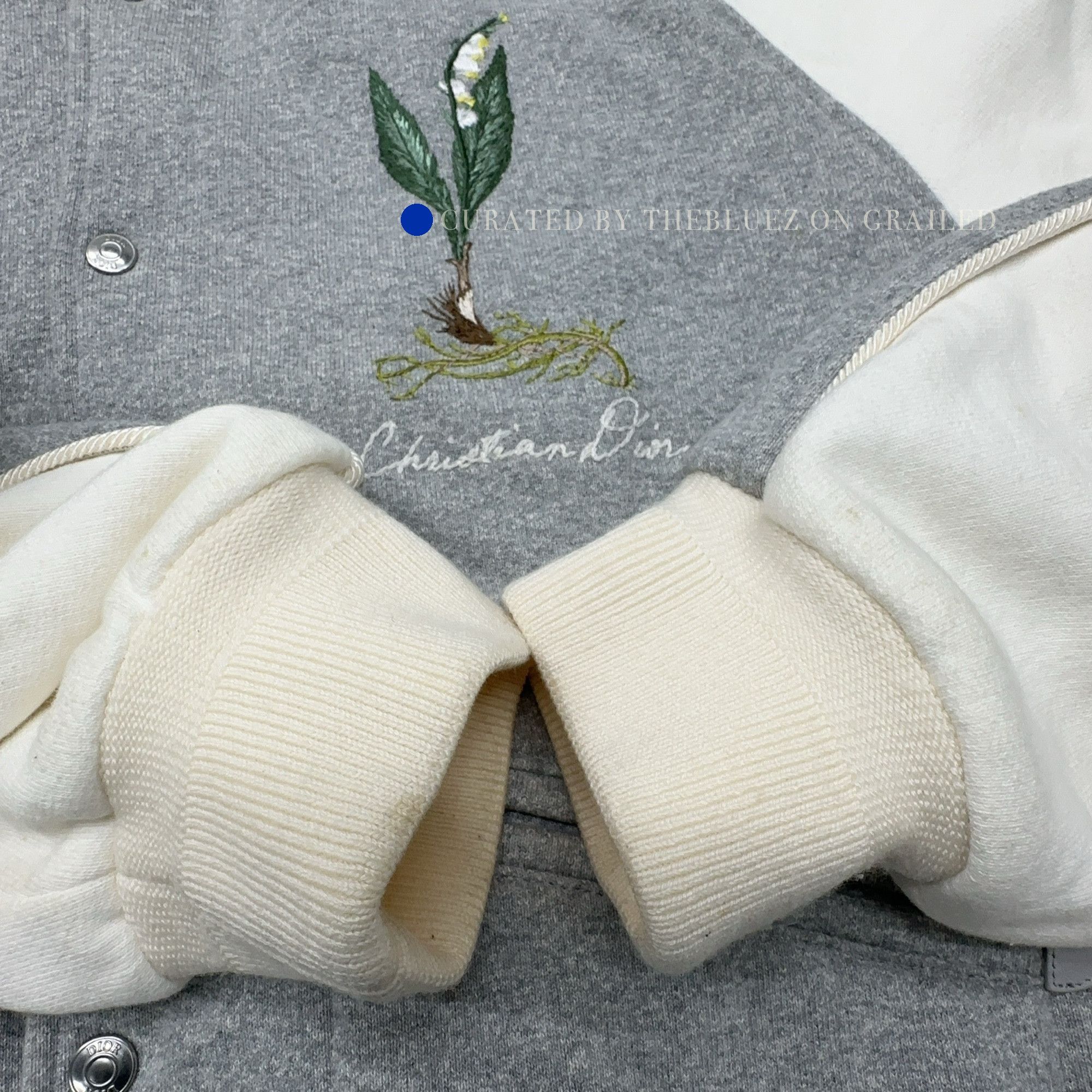 Dior Gray Varsity Jacket in Size S Size US S / EU 44-46 / 1 - 12 Thumbnail