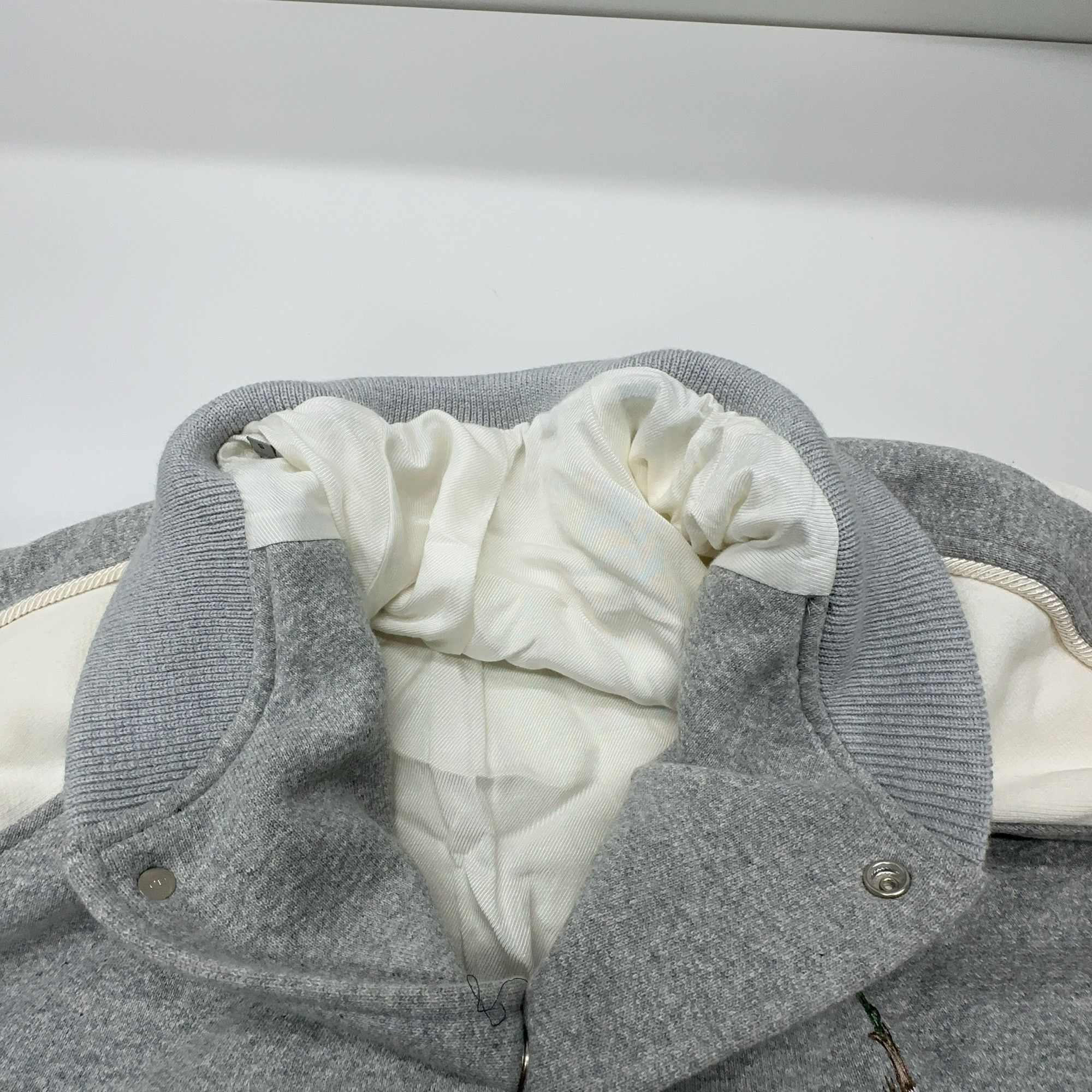 Dior Gray Varsity Jacket in Size S Size US S / EU 44-46 / 1 - 6 Thumbnail