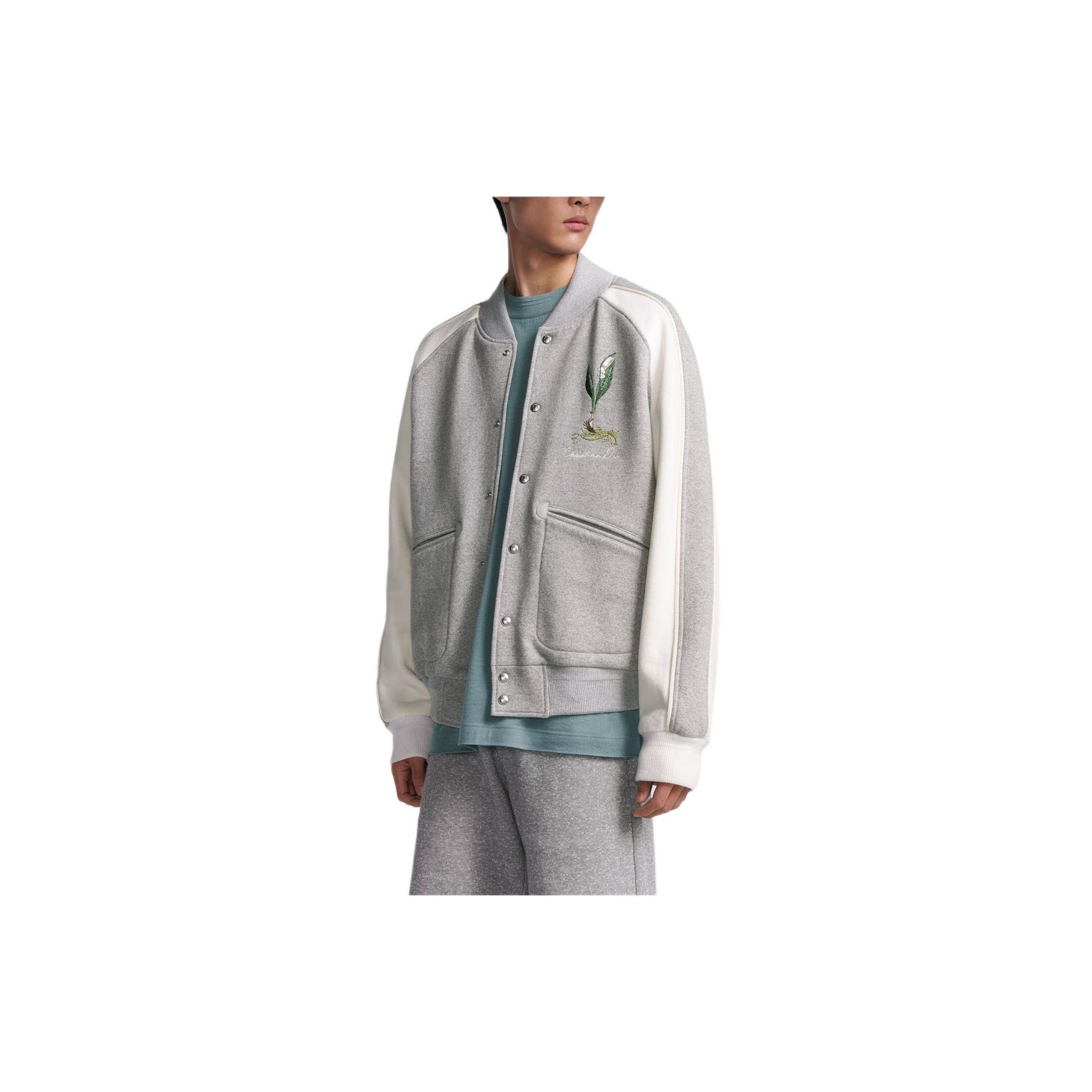 Dior Gray Varsity Jacket in Size S Size US S / EU 44-46 / 1 - 18 Thumbnail