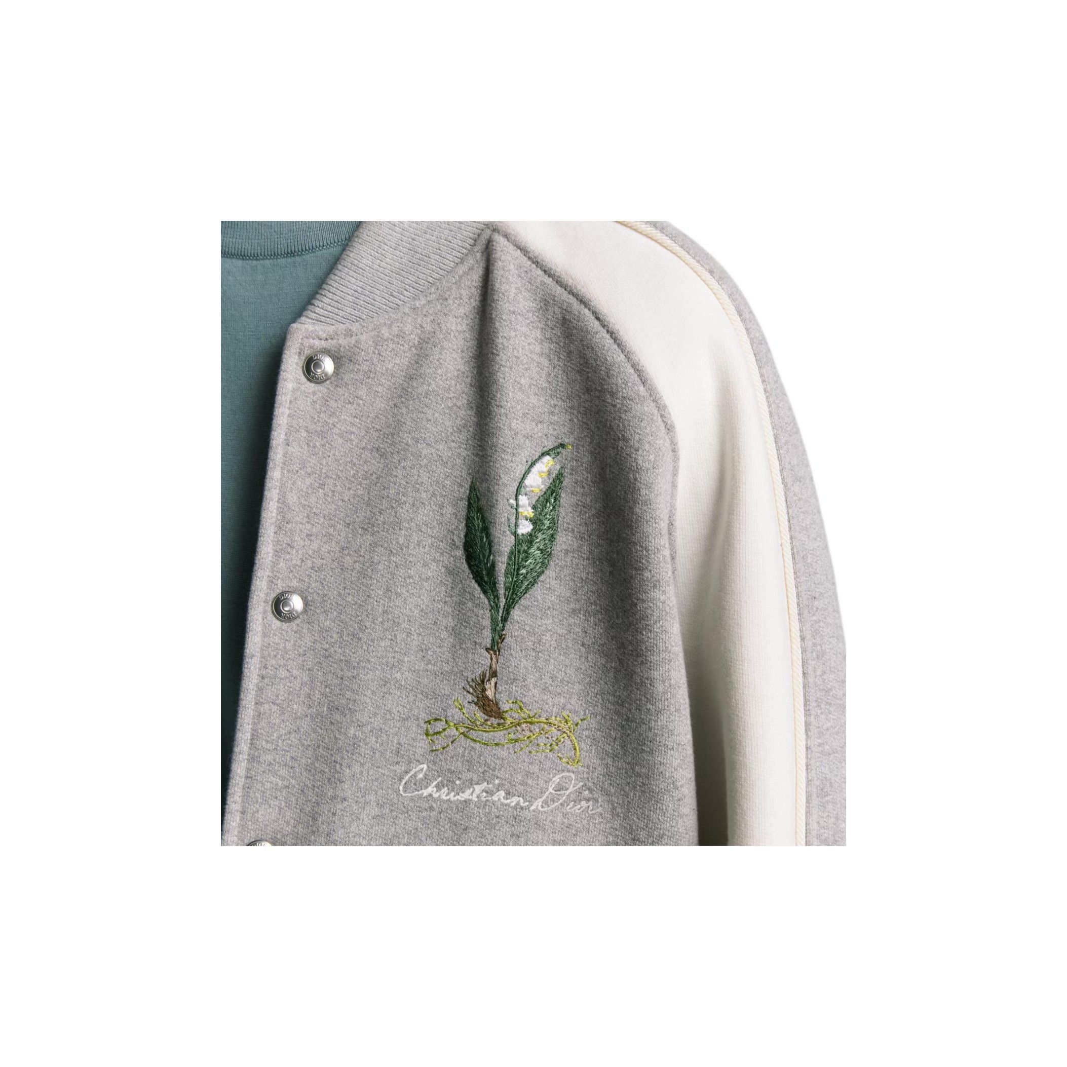 Dior Gray Varsity Jacket in Size S Size US S / EU 44-46 / 1 - 20 Thumbnail
