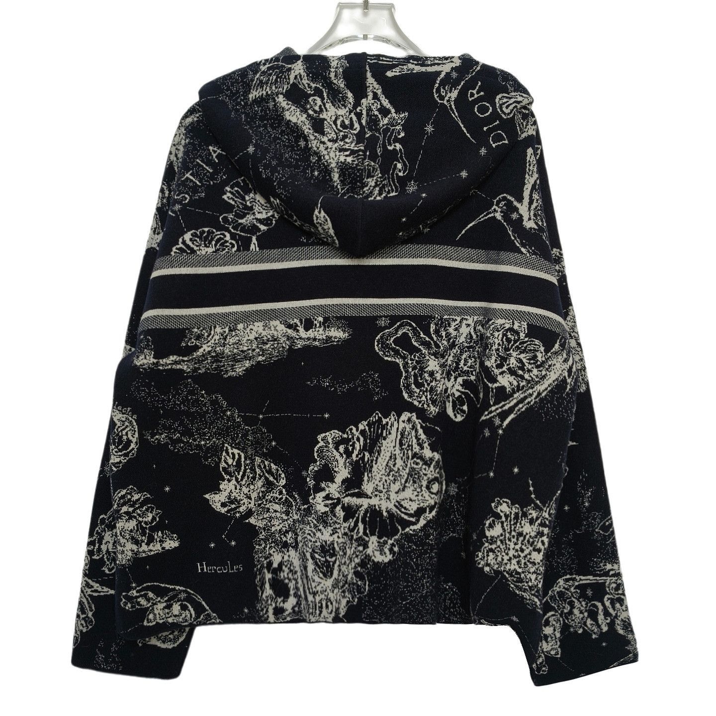 Dior Black Zodiac Logo Knit Hoodie Size US XS / EU 42 / 0 - 2 Thumbnail