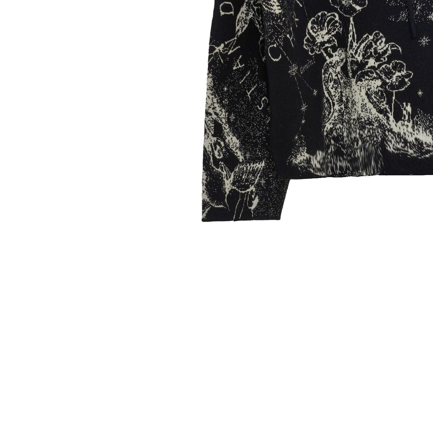 Dior Black Zodiac Logo Knit Hoodie Size US XS / EU 42 / 0 - 7 Thumbnail