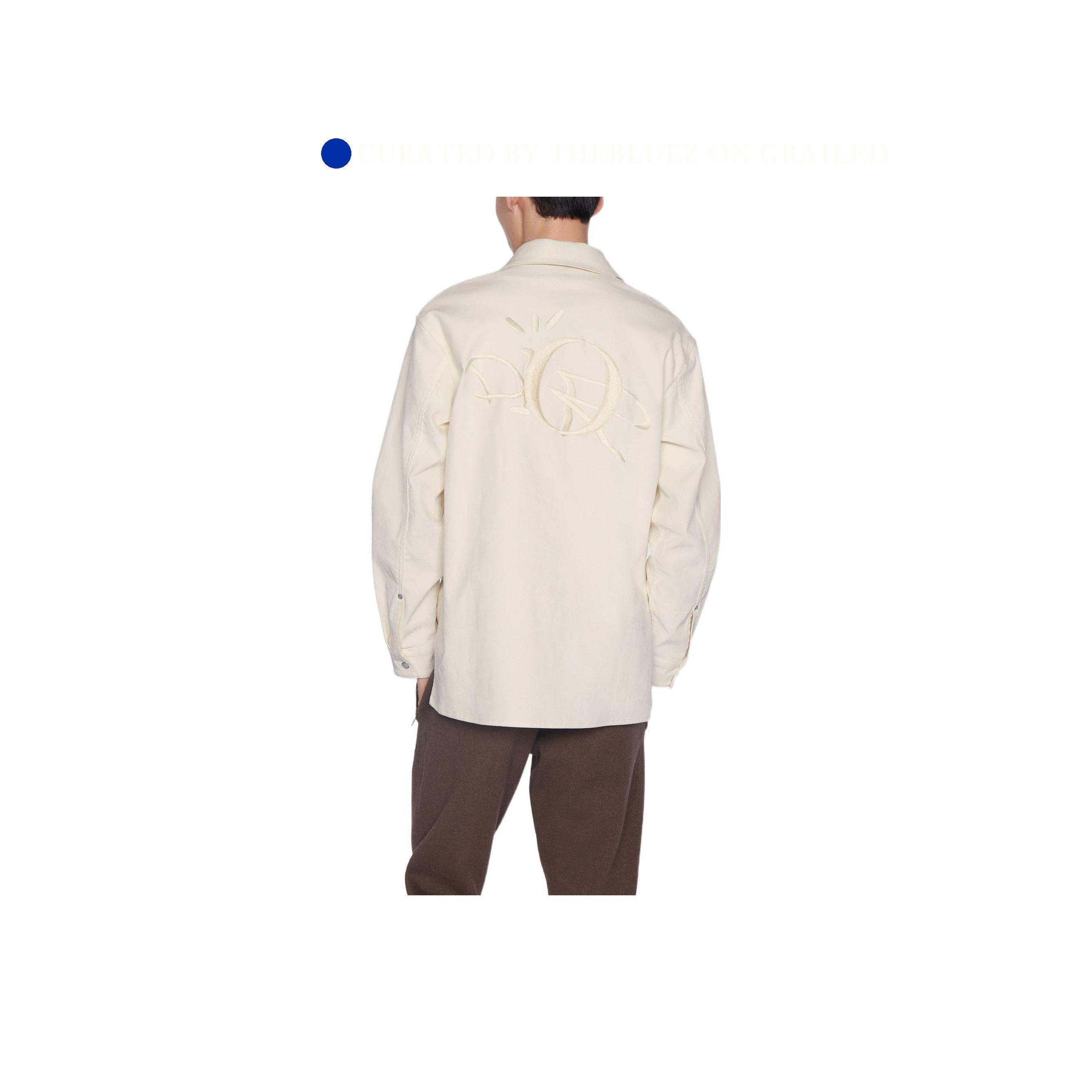 Dior Embroidered Logo Button Up Shirt in Beige Size US M / EU 48-50 / 2 - 8 Thumbnail