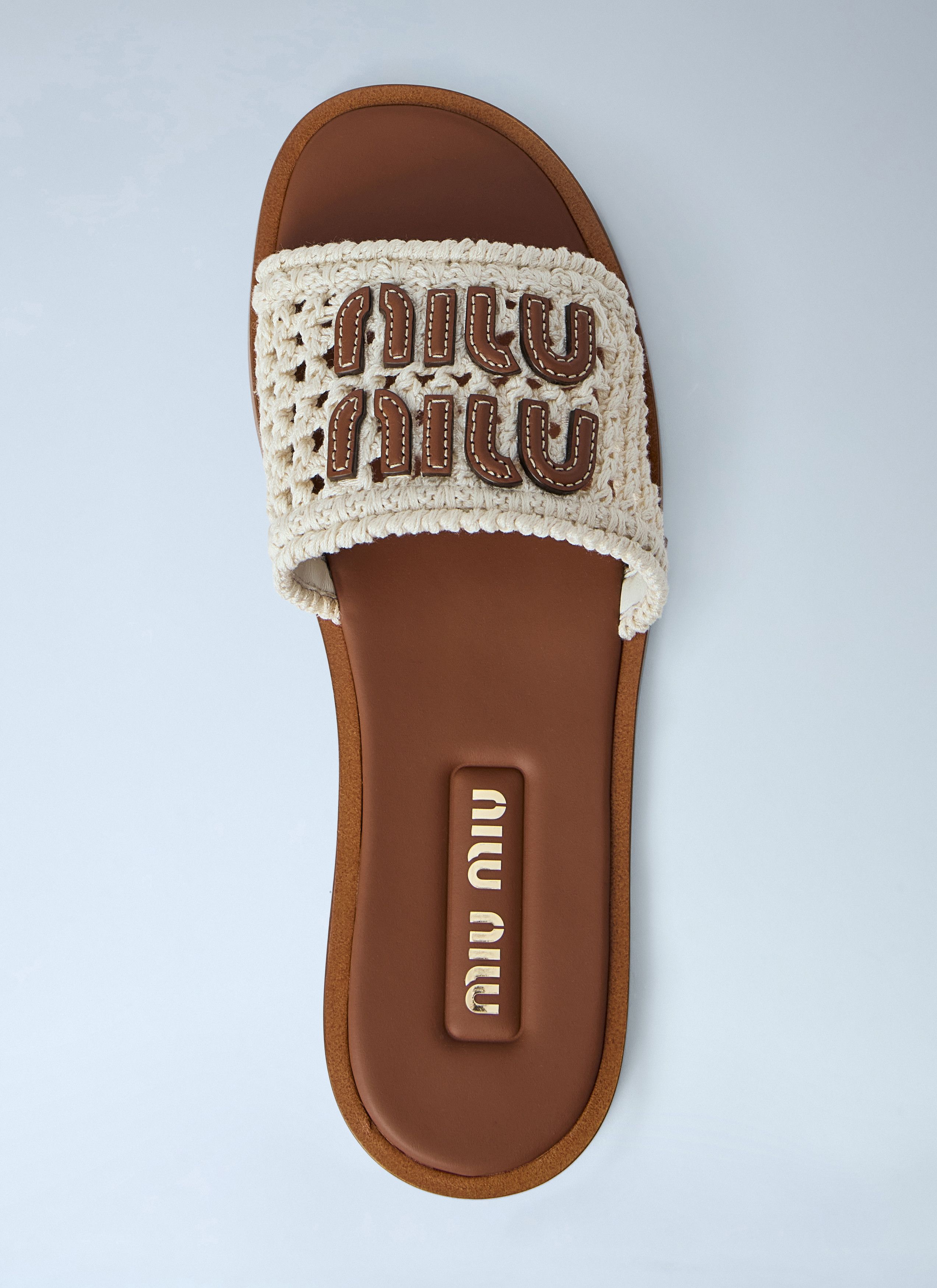 Miu Miu Crochet Slide Sandals Size US 9 / IT 39 - 6 Thumbnail