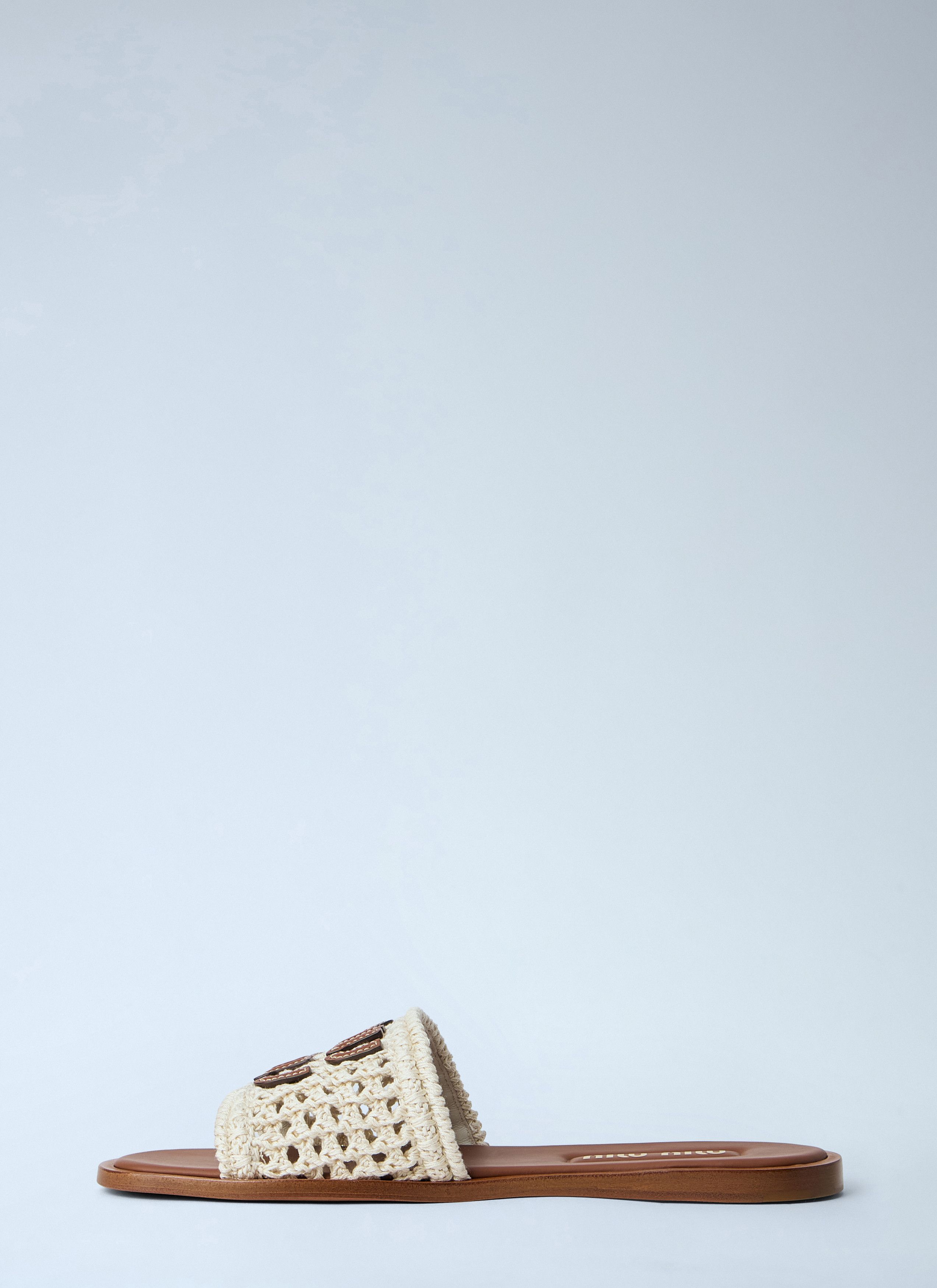 Miu Miu Crochet Slide Sandals Size US 10 / IT 40 - 4 Thumbnail