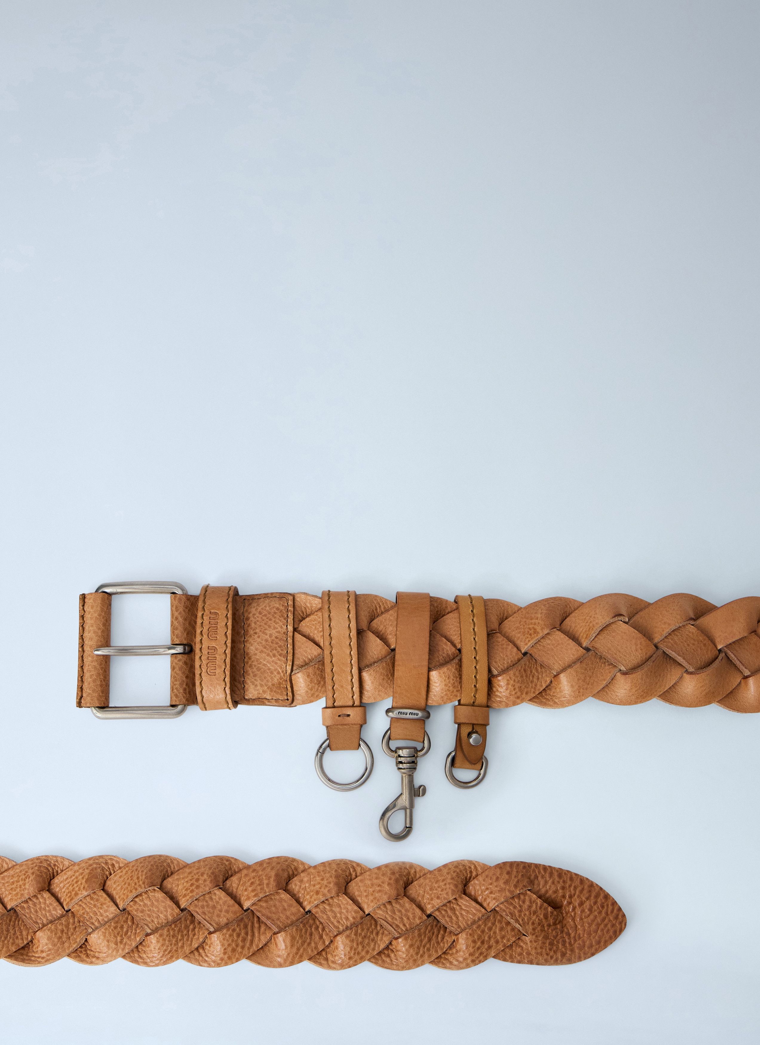 Miu Miu Braided Leather Belt with Hook Attachments Size ONE SIZE - 3 Thumbnail