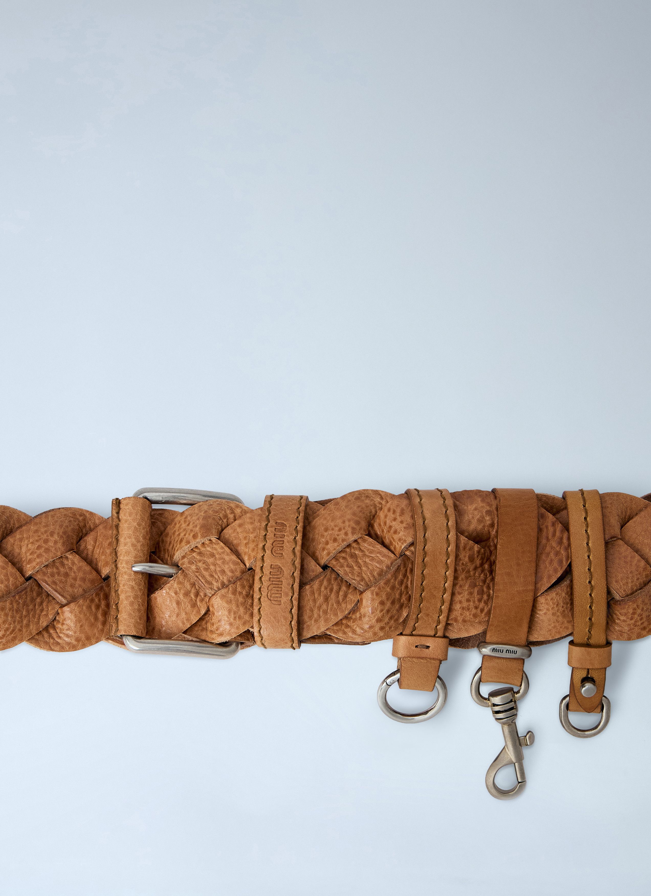 Miu Miu Braided Leather Belt with Hook Attachments Size ONE SIZE - 2 Thumbnail