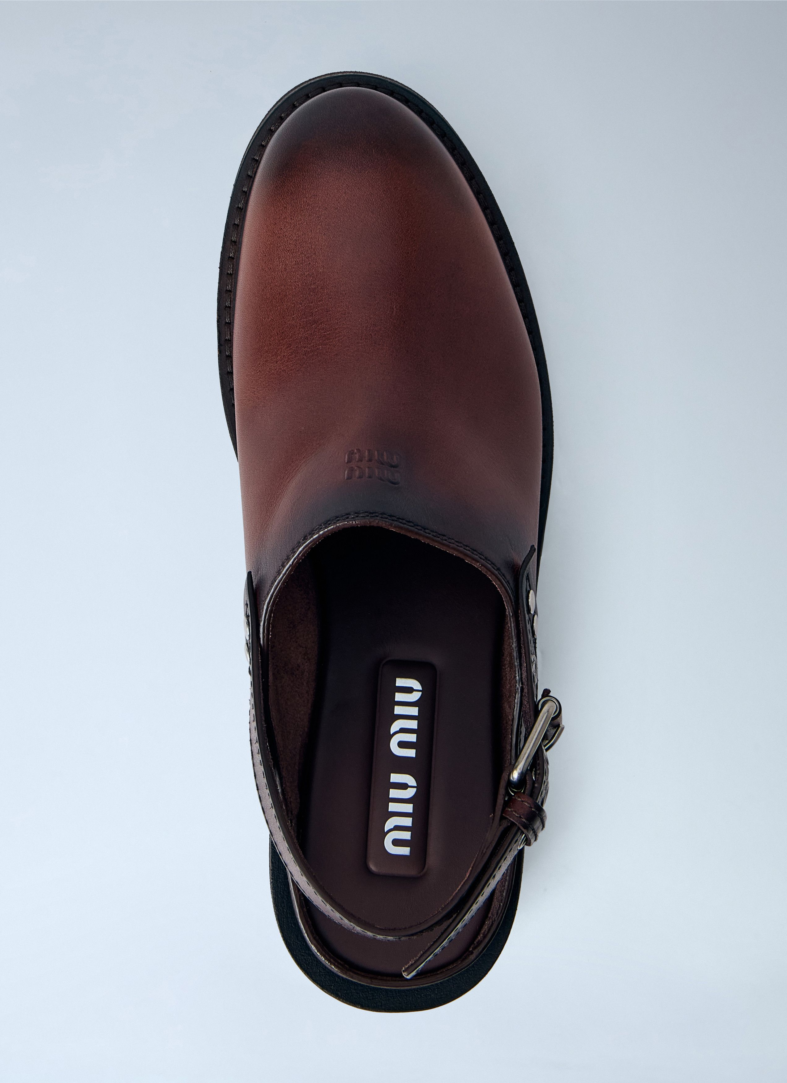 Miu Miu Foule Leather Mules Size US 6 / IT 36 - 6 Thumbnail