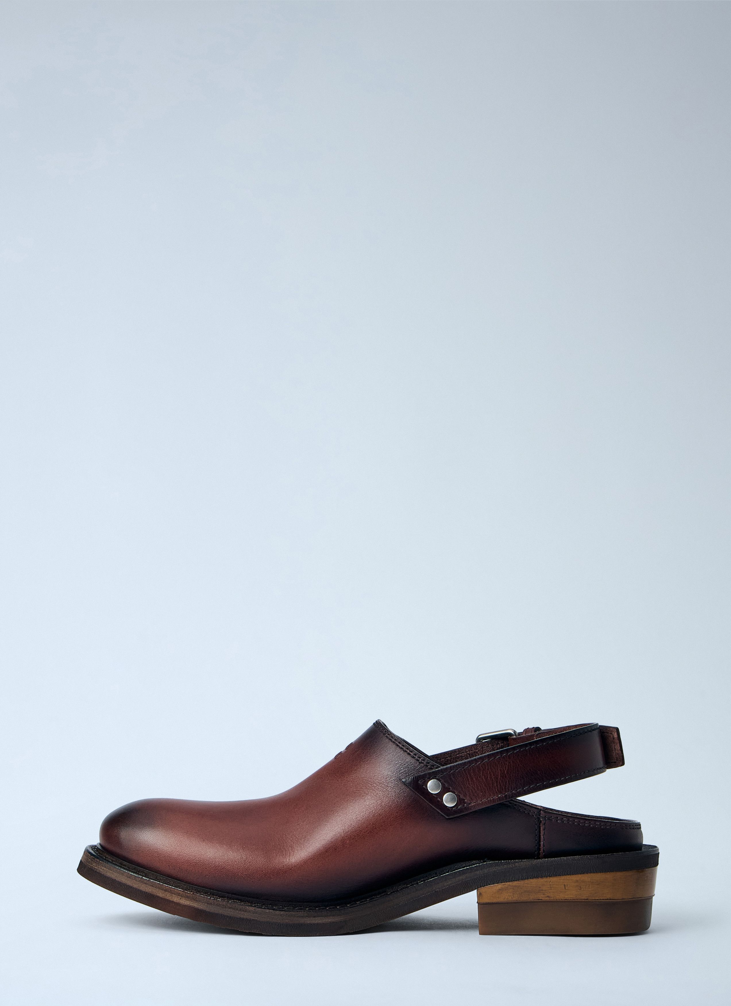 Miu Miu Foule Leather Mules Size US 8 / IT 38 - 4 Thumbnail