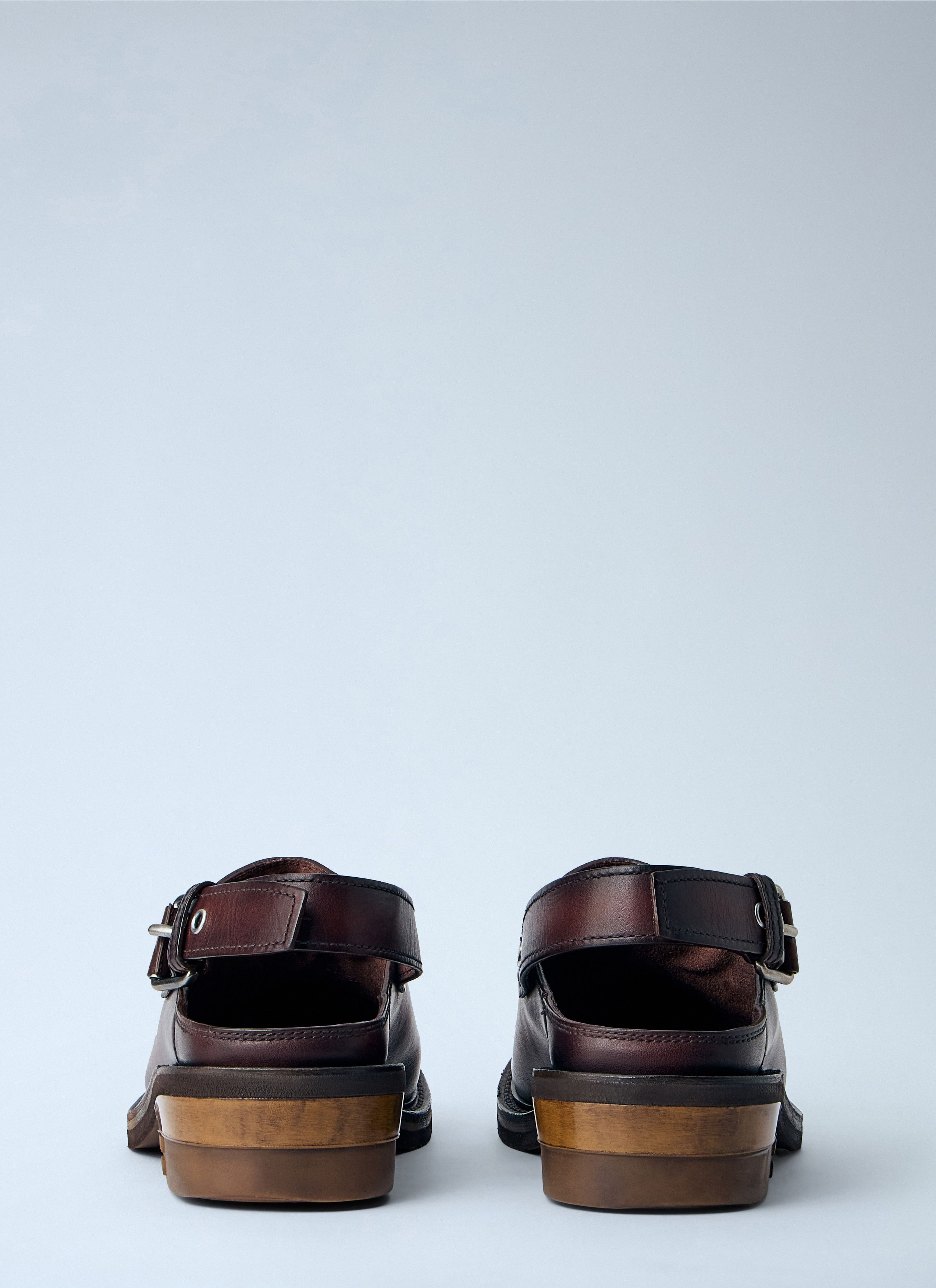 Miu Miu Foule Leather Mules Size US 9 / IT 39 - 5 Thumbnail