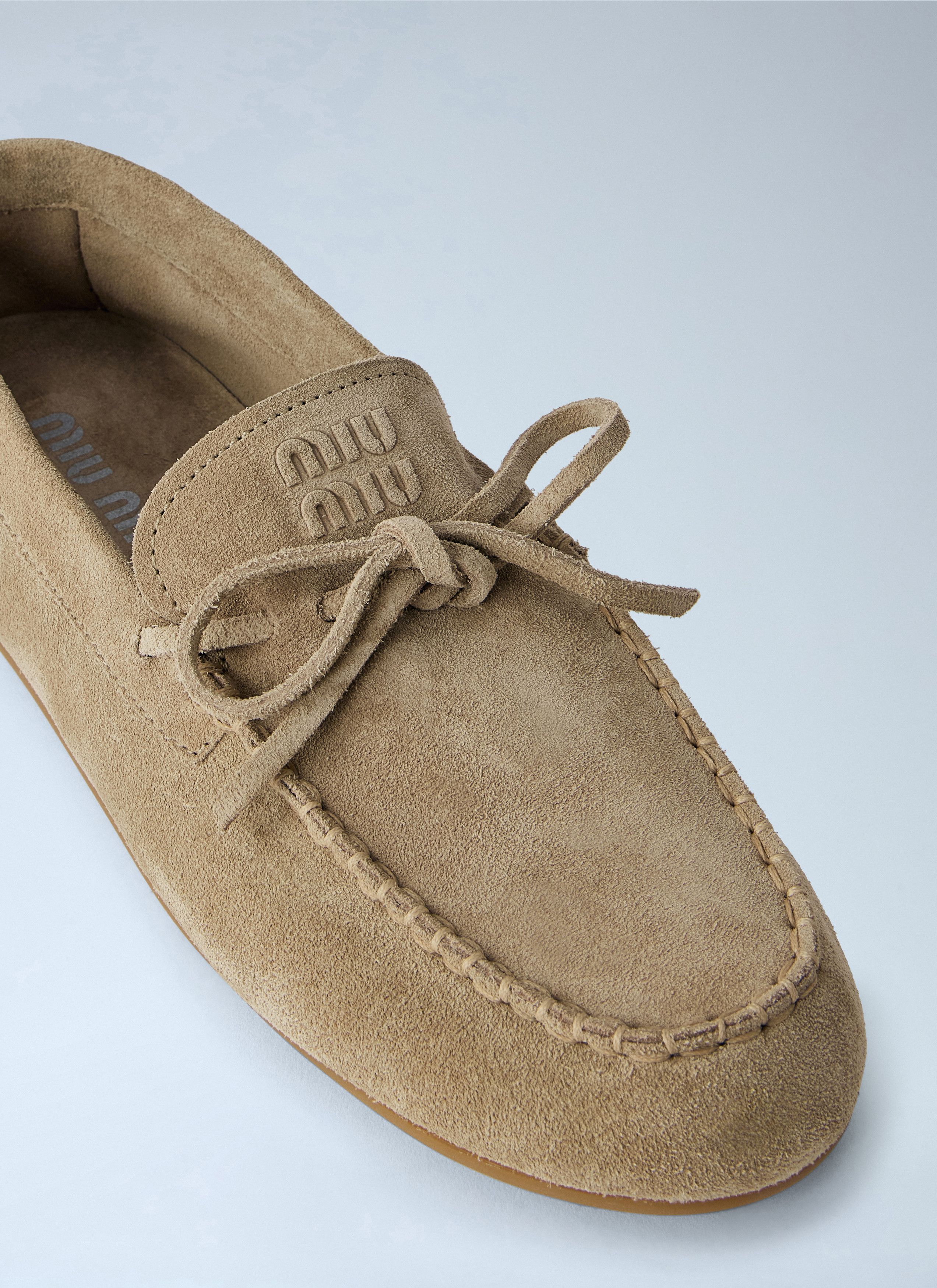 Miu Miu Suede Mesh Loafers Size US 9 / IT 39 - 3 Thumbnail