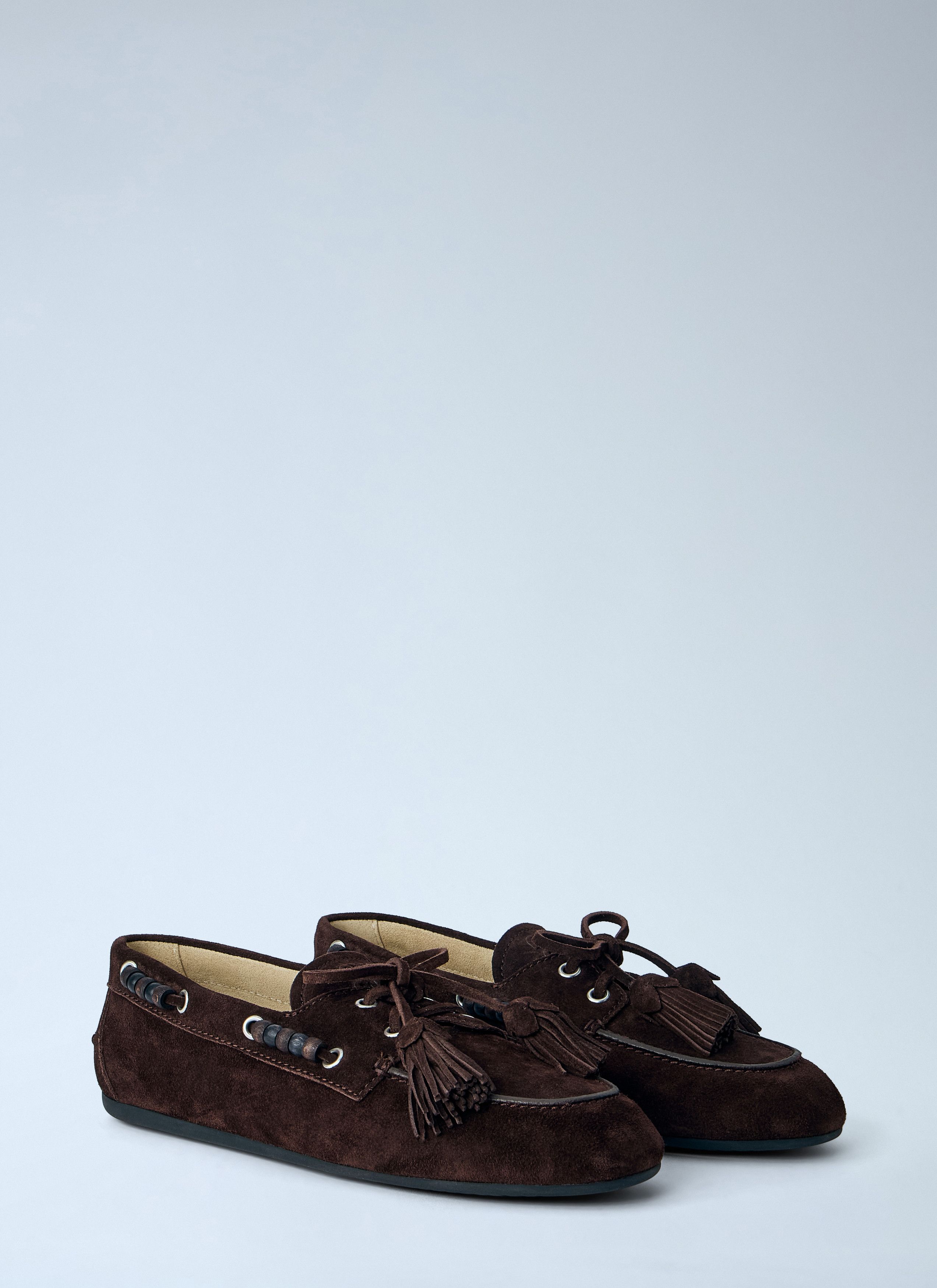 Miu Miu Suede Tassel Loafers Size US 9 / IT 39 - 2 Thumbnail