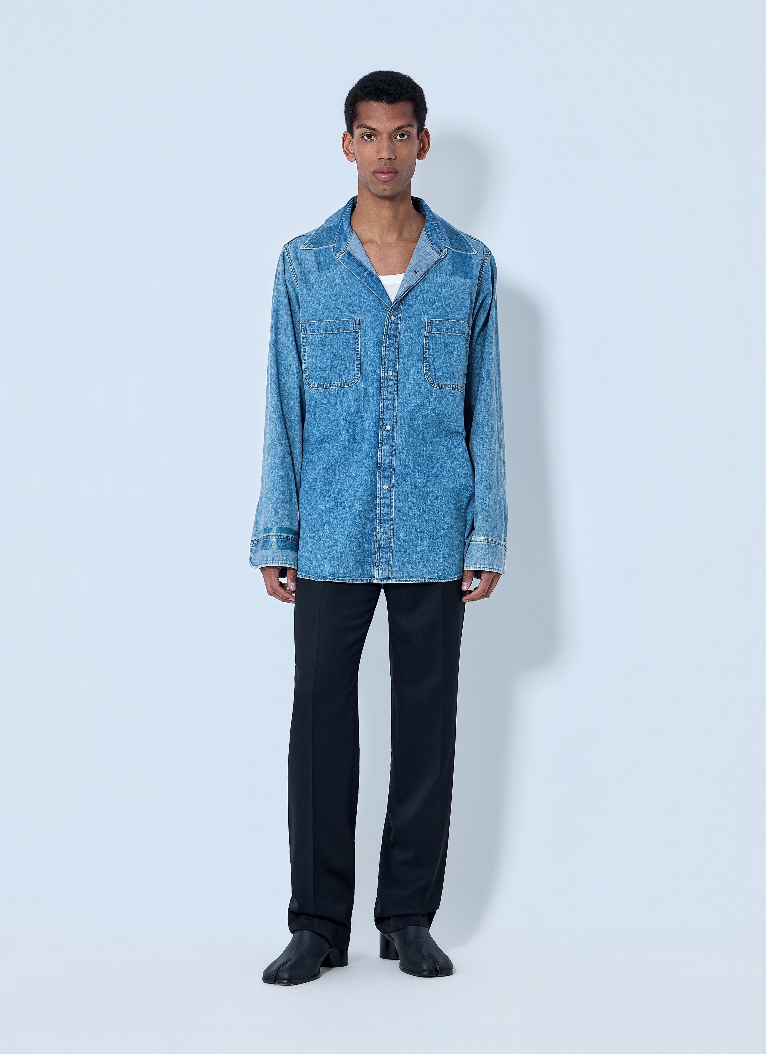 Maison Margiela Denim Button-Down Shirt Size US M / EU 48-50 / 2 - 2 Thumbnail