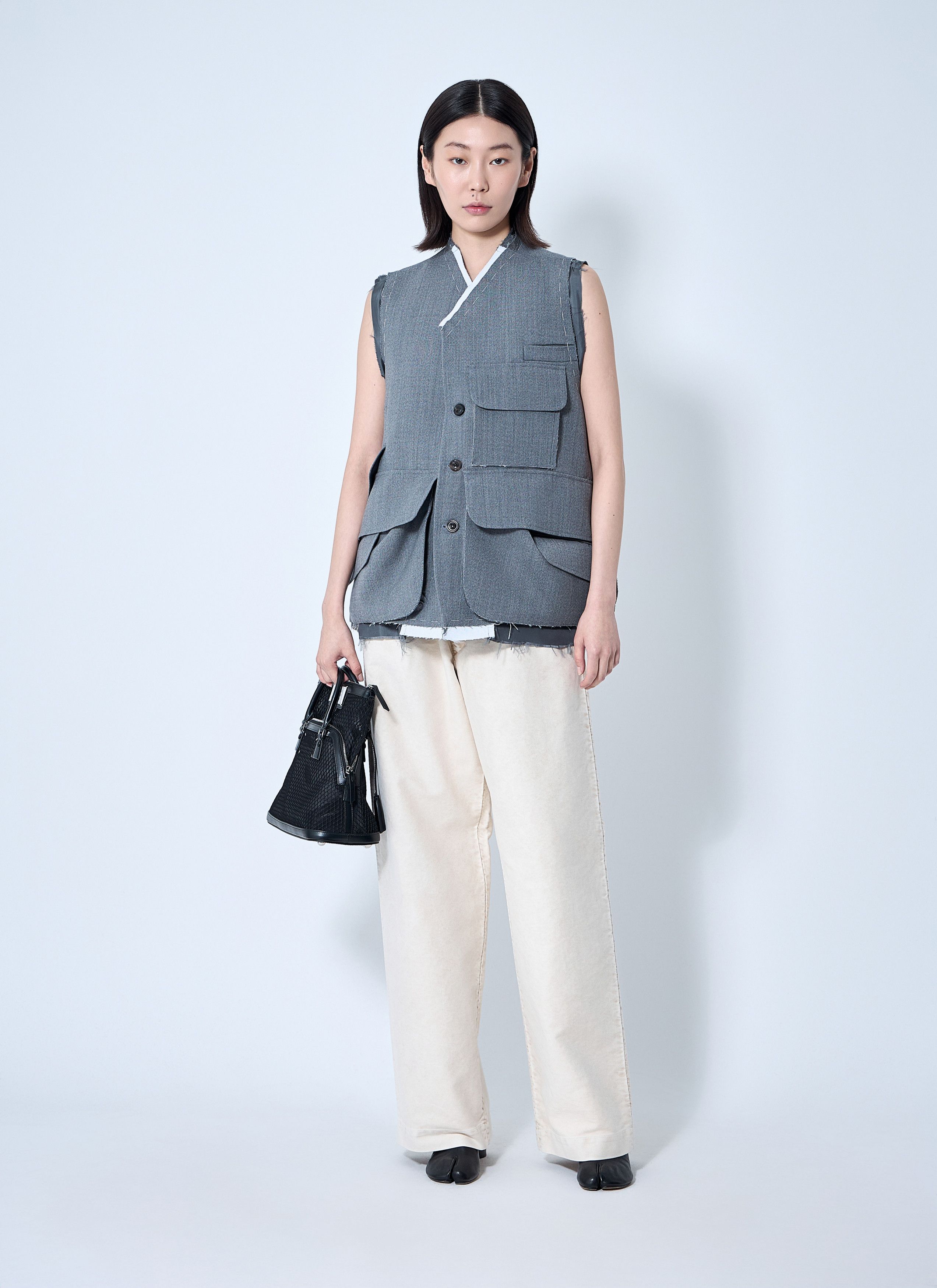 Maison Margiela Distressed Wool Waistcoat Size M / US 6-8 / IT 42-44 - 2 Thumbnail