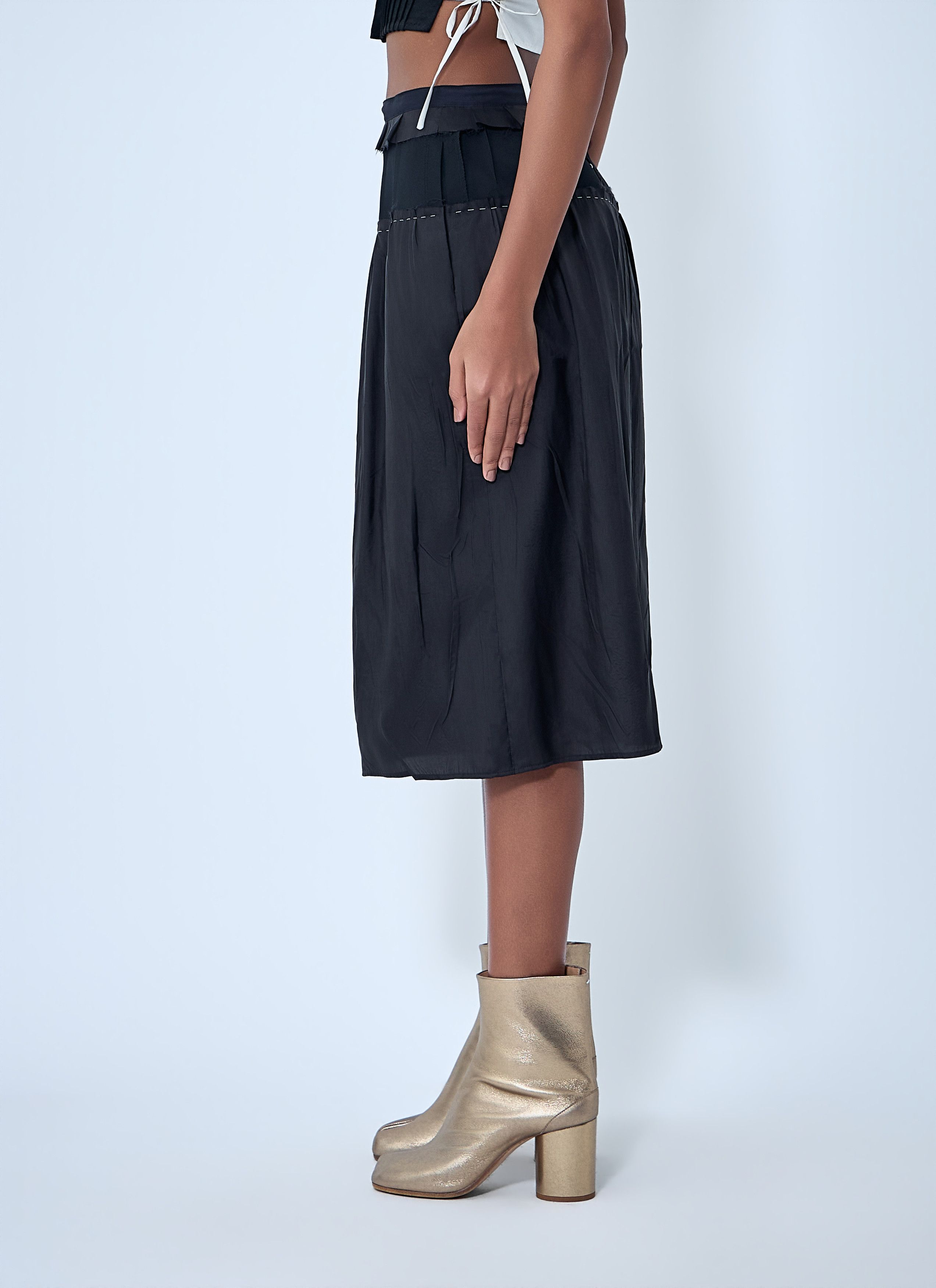 Maison Margiela Topstitching Midi Skirt Size 28" / US 6 / IT 42 - 3 Thumbnail