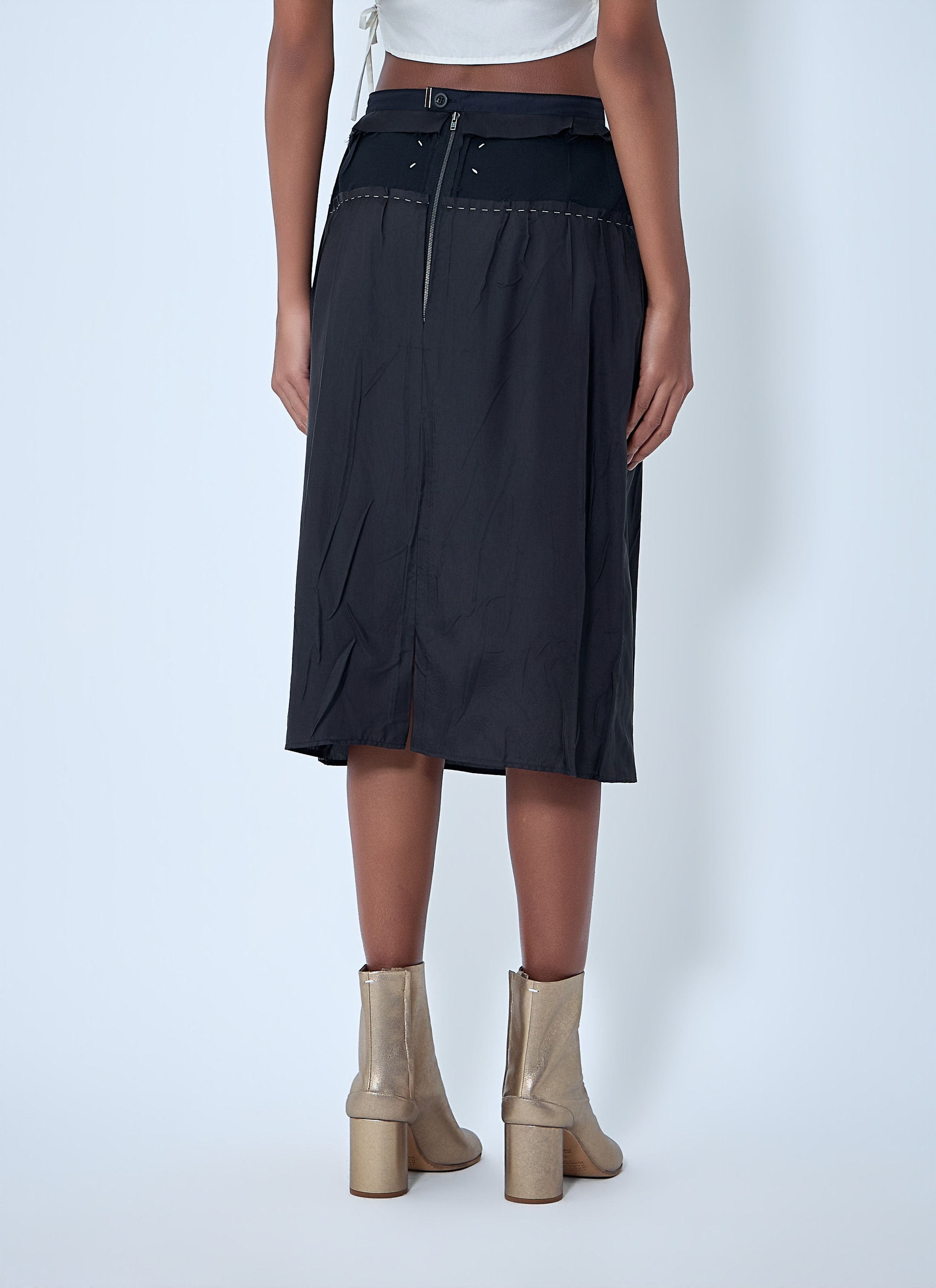 Maison Margiela Topstitching Midi Skirt Size 28" / US 6 / IT 42 - 4 Thumbnail