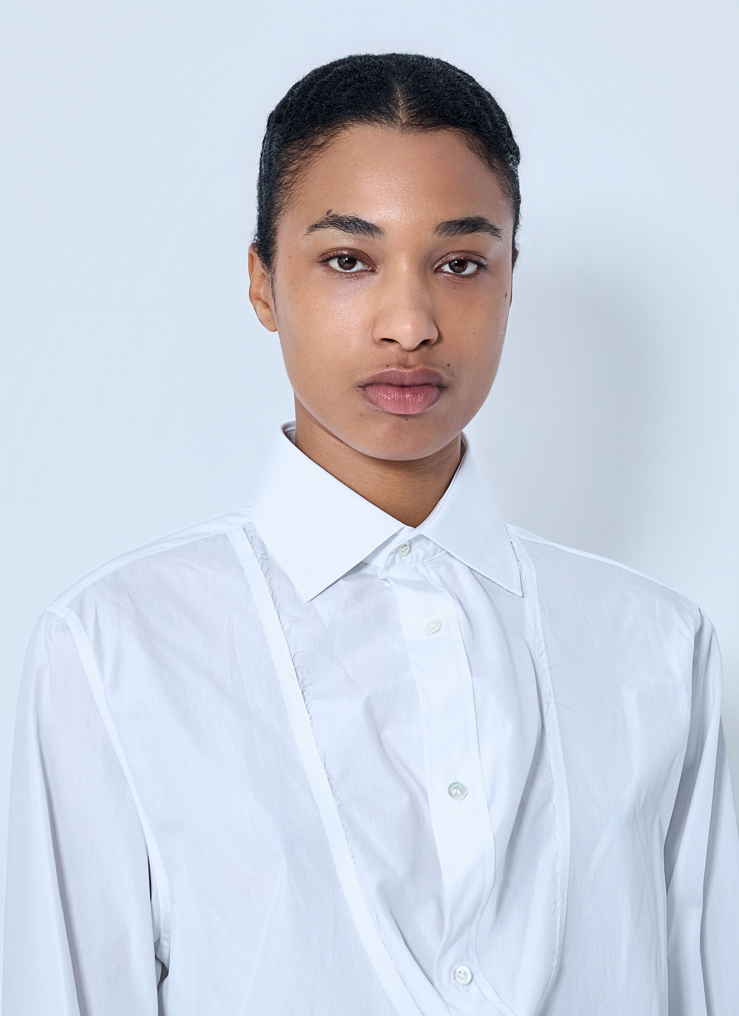 Maison Margiela White Folded V-Neck Collar Shirt Size M / US 6-8 / IT 42-44 - 5 Thumbnail