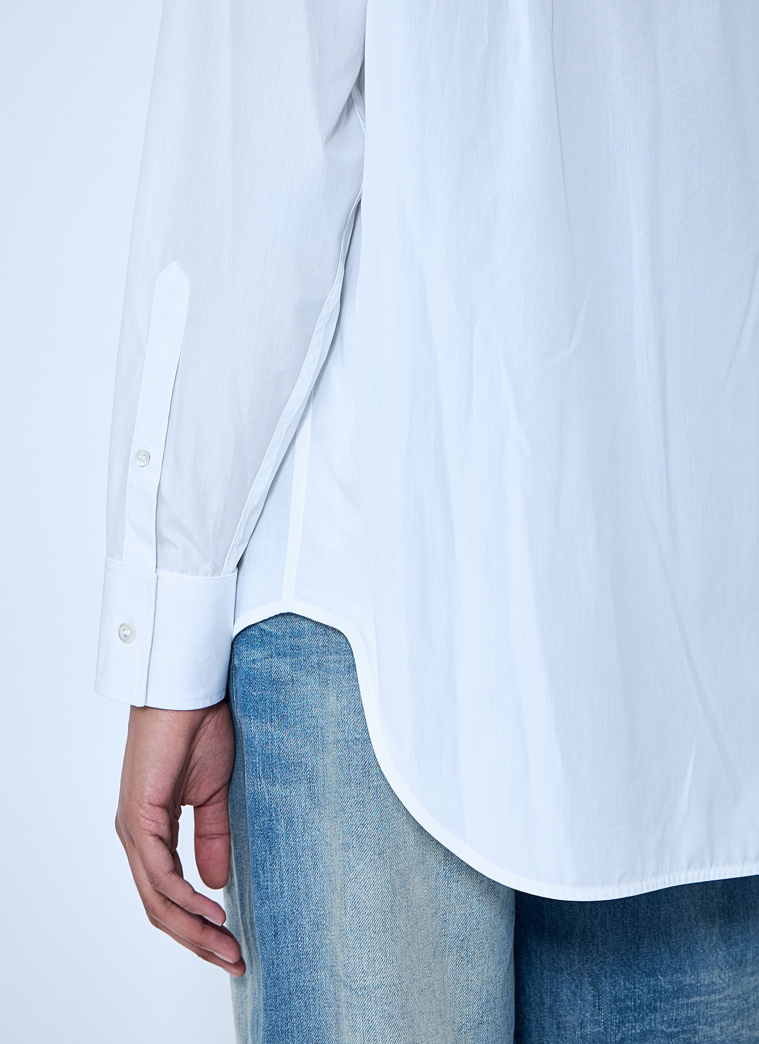 Maison Margiela White Folded V-Neck Collar Shirt Size M / US 6-8 / IT 42-44 - 6 Thumbnail
