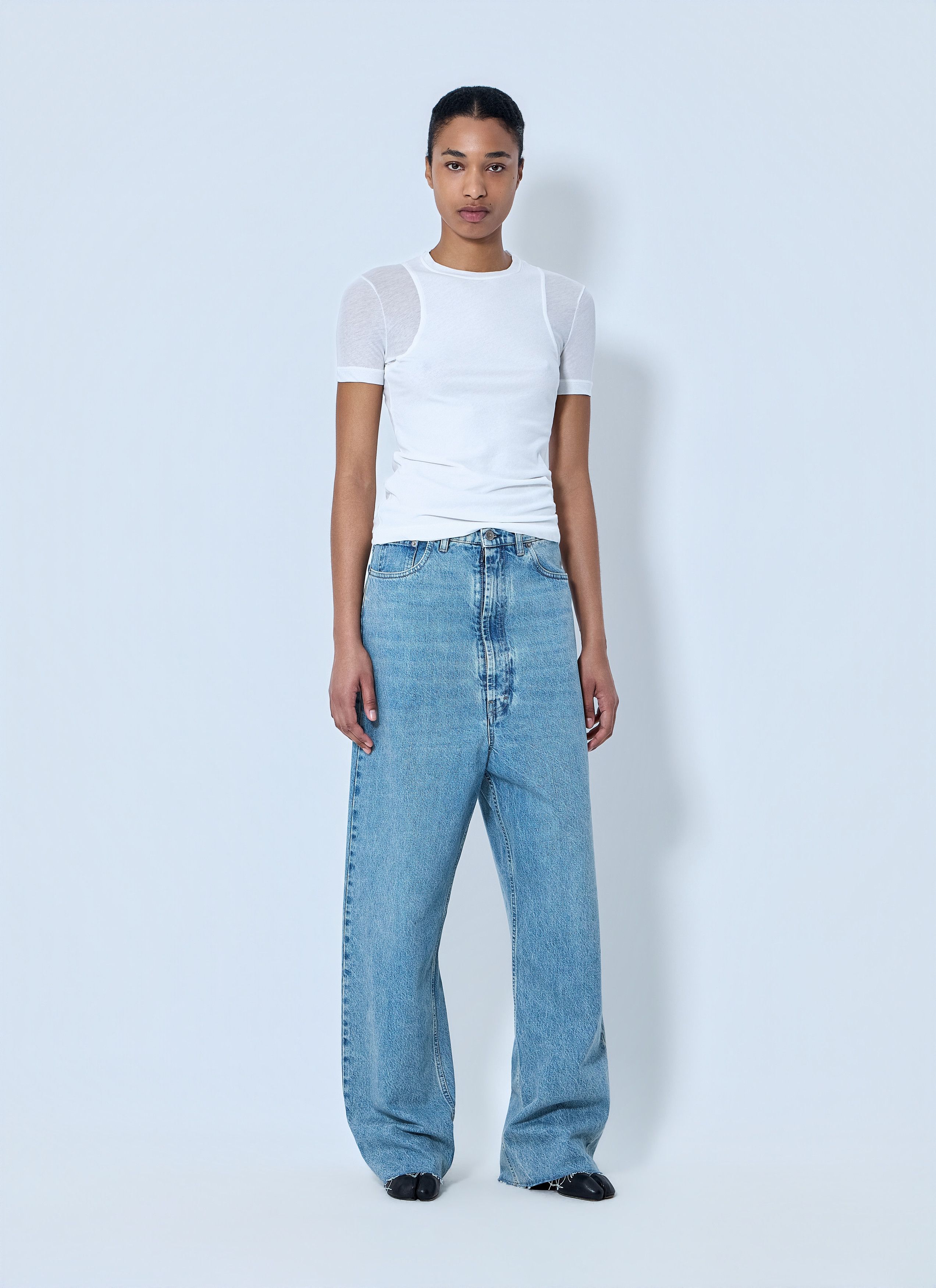 Maison Margiela Wide-Leg Denim Trousers Size 26" / US 2 / IT 38 - 2 Thumbnail