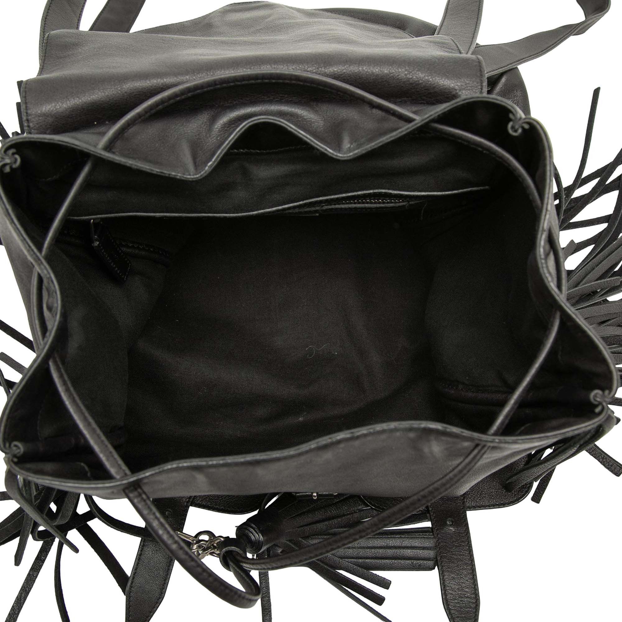 Saint Laurent Paris Calfskin Fringe Festival Backpack Size ONE SIZE - 4 Thumbnail