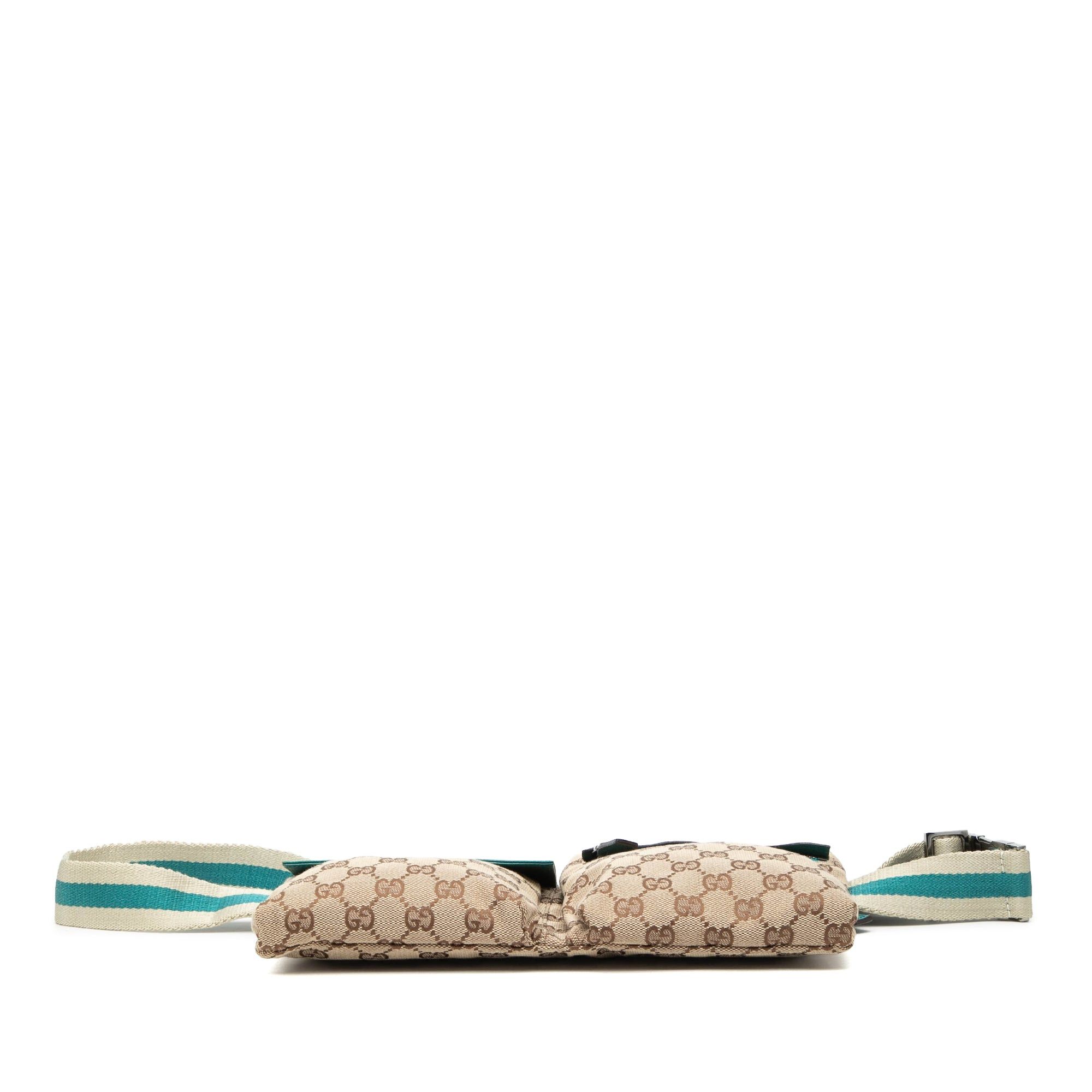 Gucci GG Canvas Web Double Pocket Belt Bag Size ONE SIZE - 3 Thumbnail