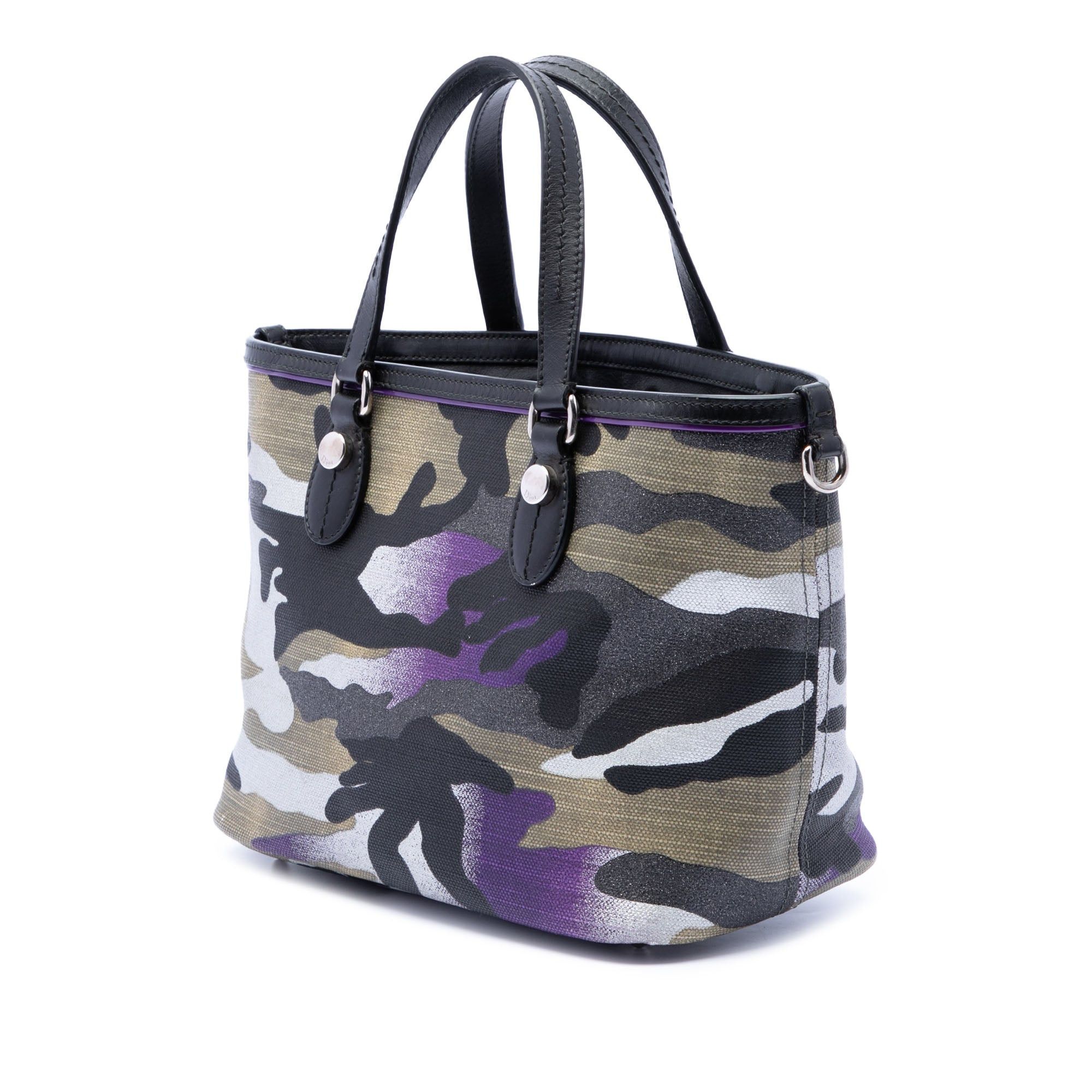 Dior Anselm Reyle Mini Canvas Camouflage Shopping Tote Size ONE SIZE - 2 Thumbnail