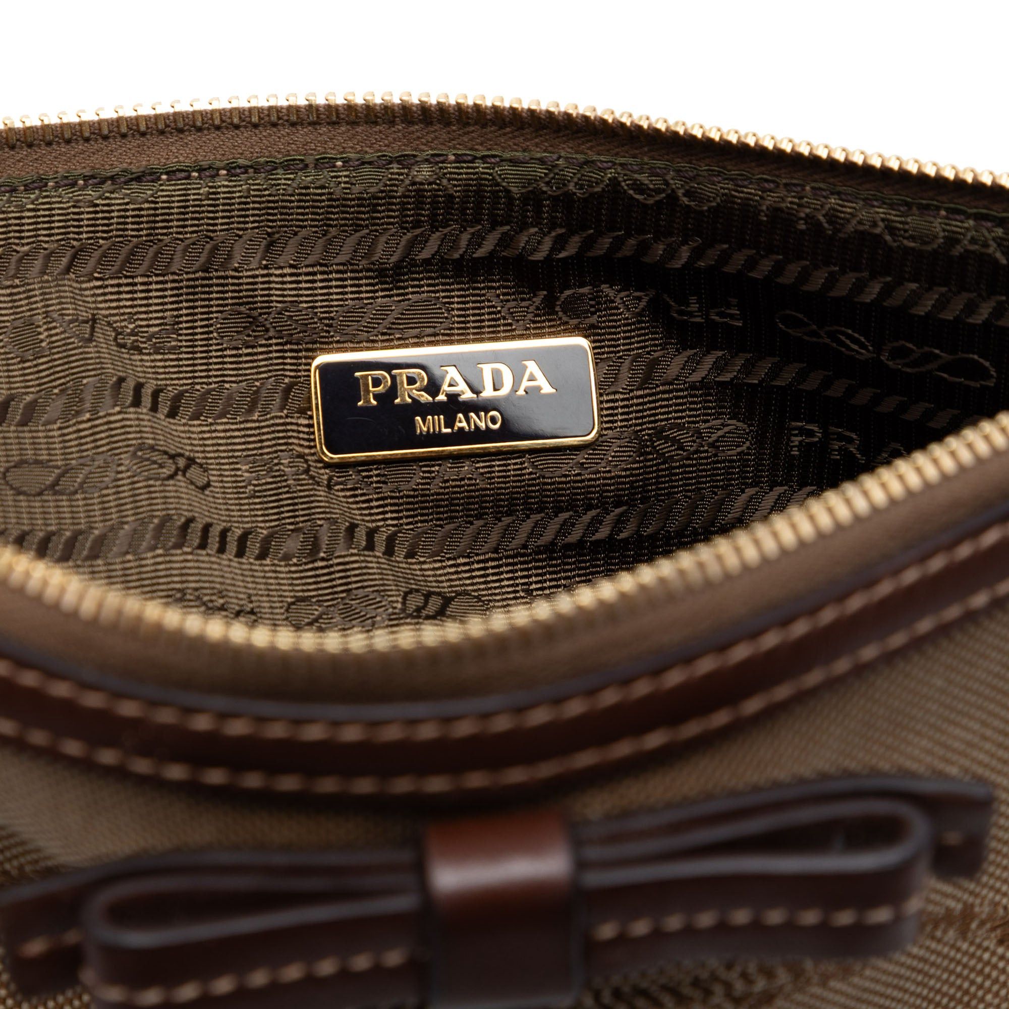 Prada Canvas Canapa Logo Bow Shoulder Bag Size ONE SIZE - 5 Thumbnail