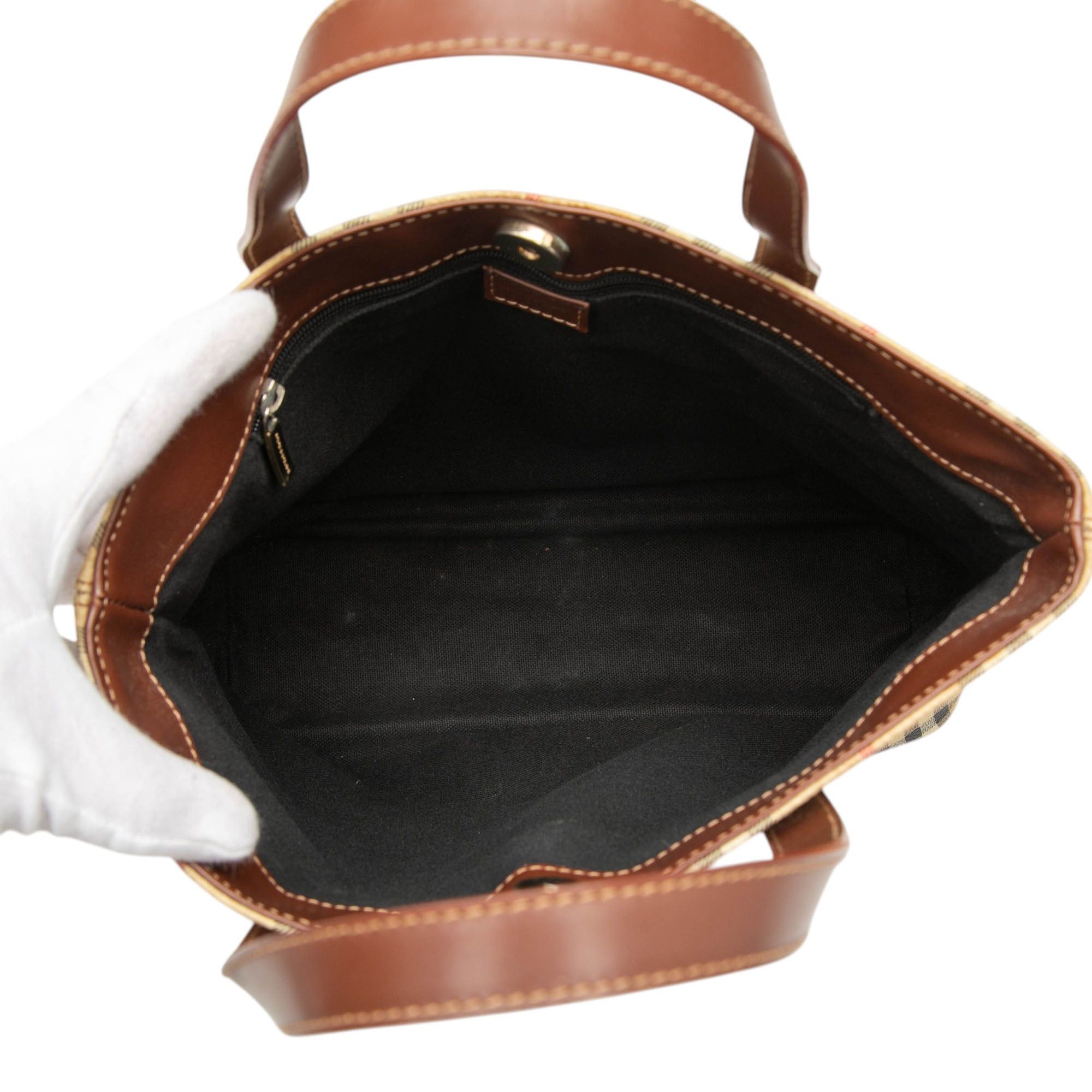 Burberry Haymarket Check Coated Canvas Tote Size ONE SIZE - 4 Thumbnail