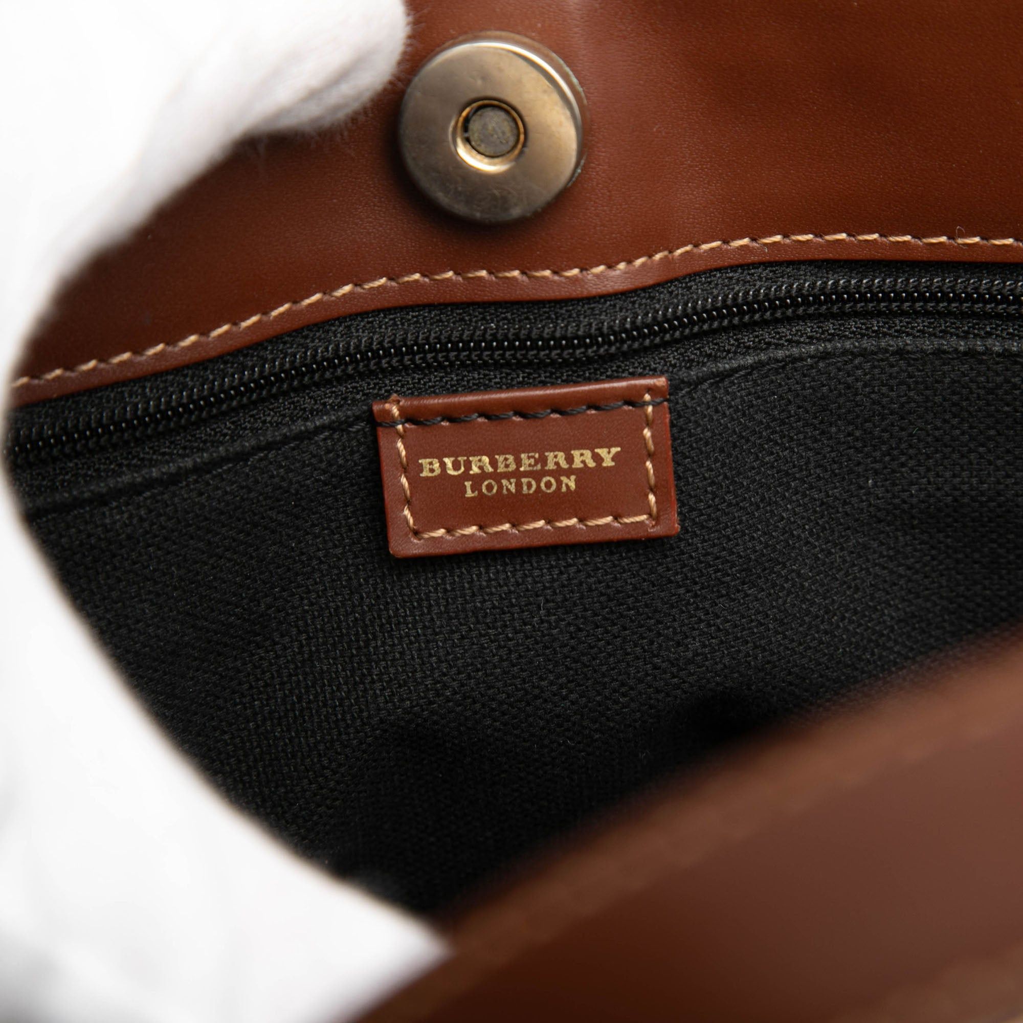 Burberry Haymarket Check Coated Canvas Tote Size ONE SIZE - 5 Thumbnail