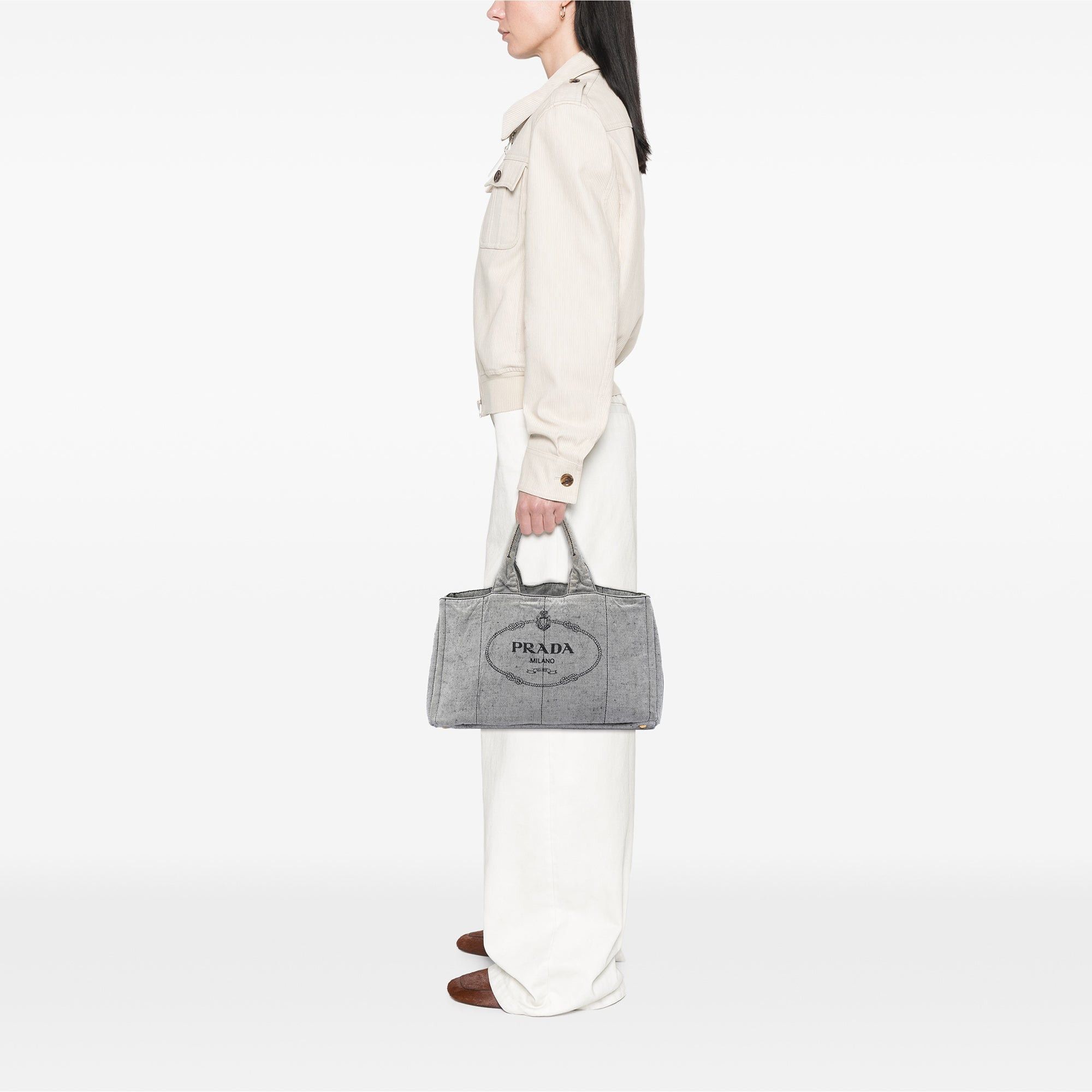 Prada Large Canvas Canapa Logo Satchel Size ONE SIZE - 6 Thumbnail