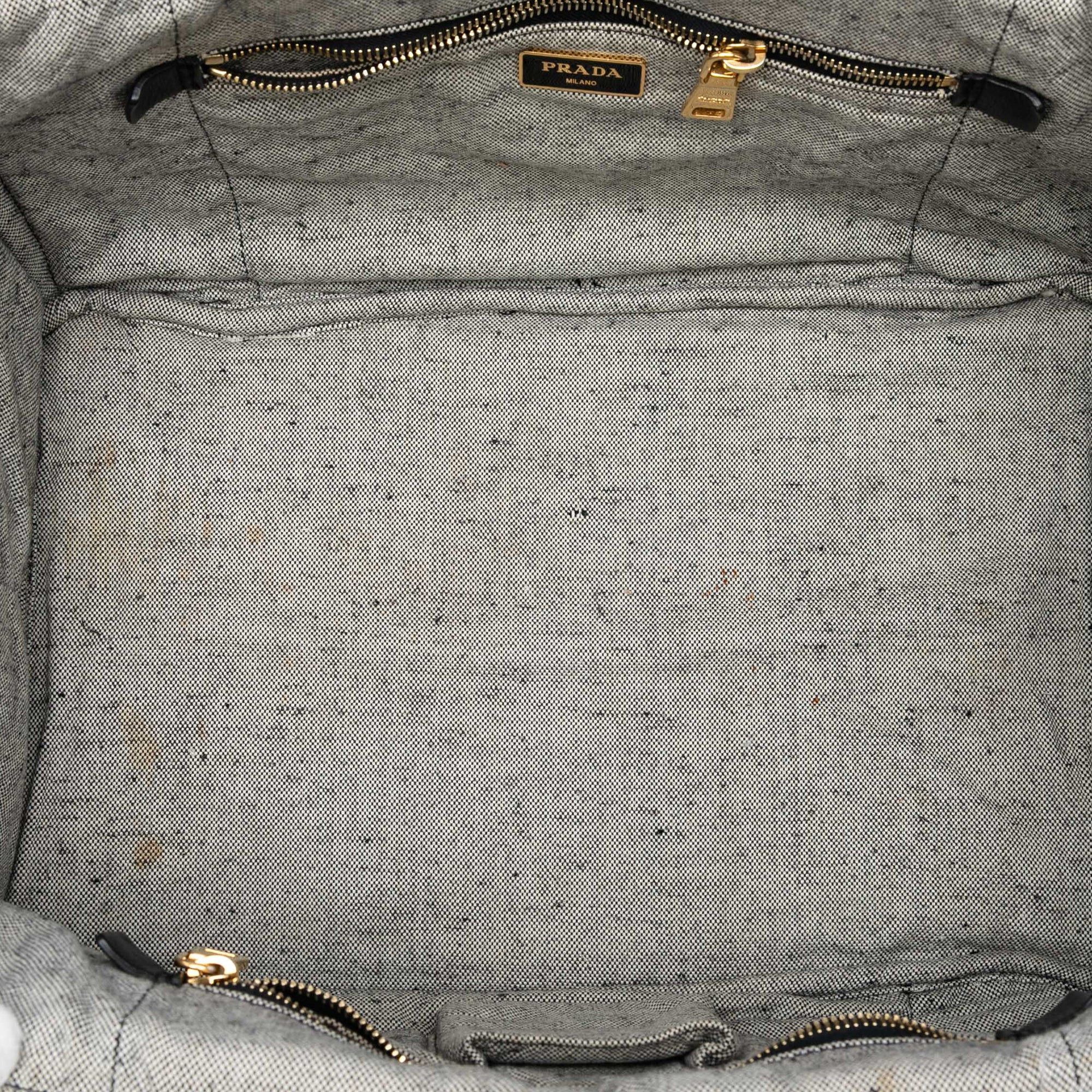 Prada Large Canvas Canapa Logo Satchel Size ONE SIZE - 4 Thumbnail