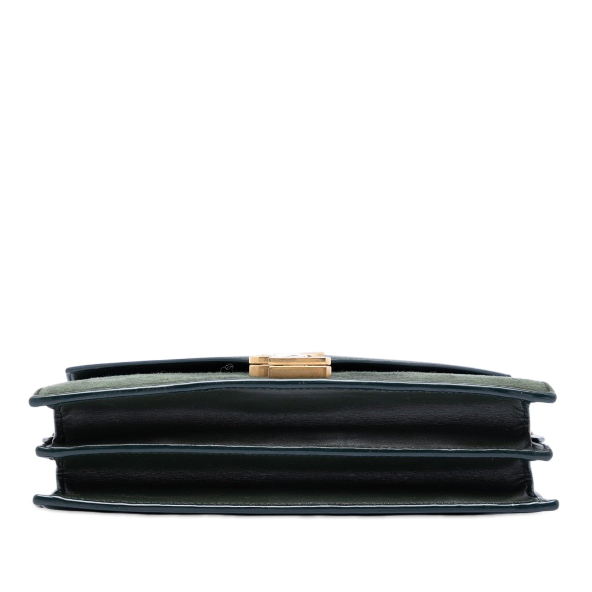 Saint Laurent Paris Suede and Calfskin Monogram Cassandra Clasp Bag Size ONE SIZE - 3 Thumbnail