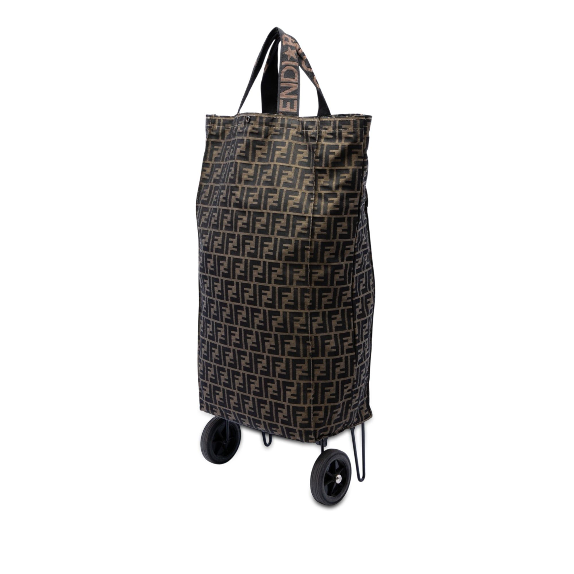 Fendi Zucca Canvas Foldable Jolly Trailer Rolling Cart Size ONE SIZE - 2 Thumbnail