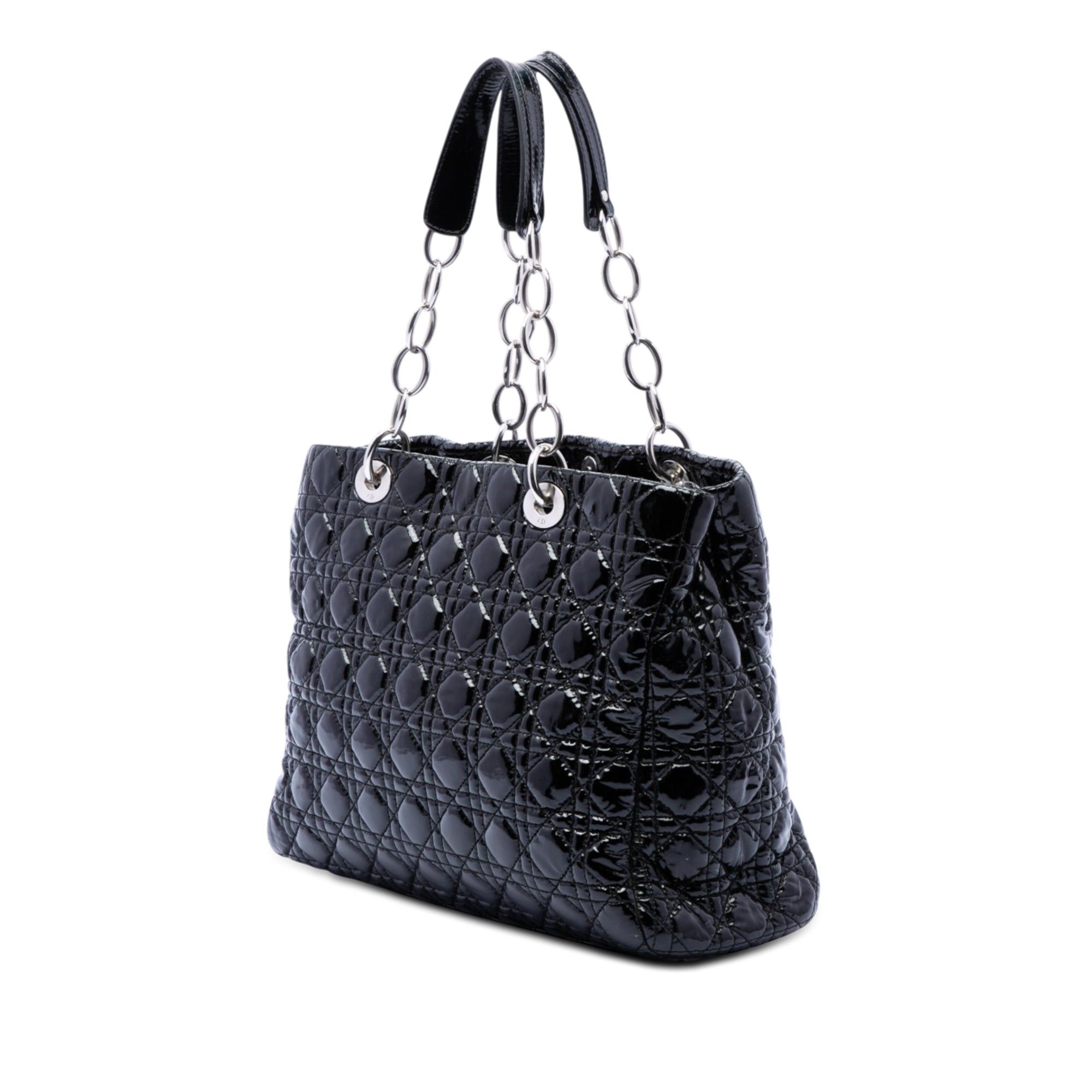 Dior Large Patent Cannage Lady Dior Soft Shopping Tote Size ONE SIZE - 2 Thumbnail
