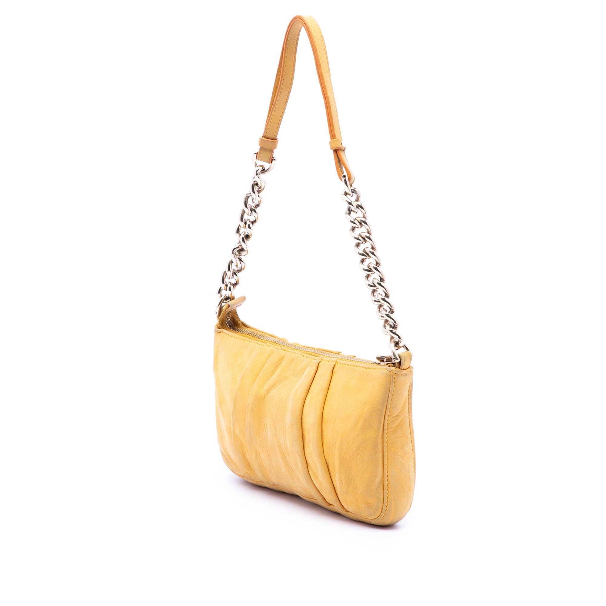 Fendi Pleated Nubuck FF Chain Pochette Size ONE SIZE - 2 Thumbnail