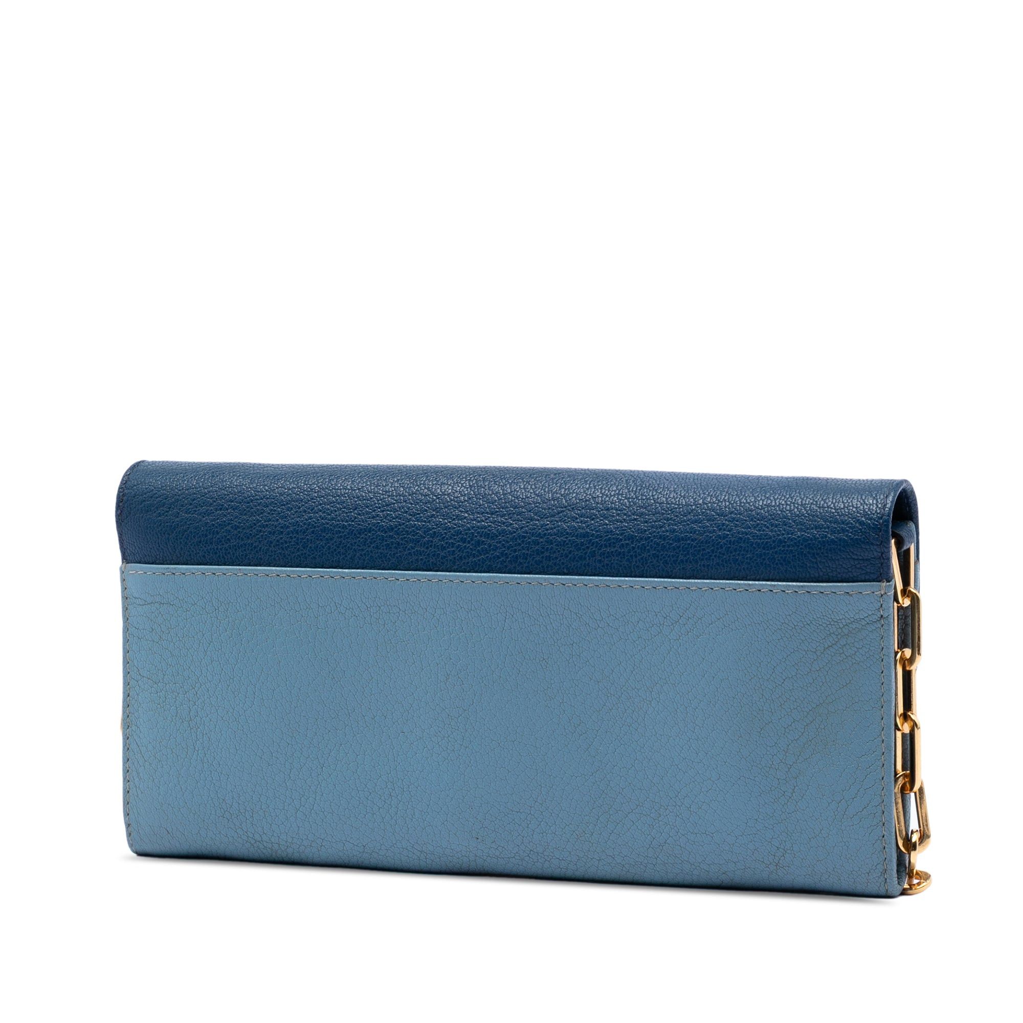 Miu Miu Bicolor Goatskin Madras Wallet on Chain Size ONE SIZE - 2 Thumbnail