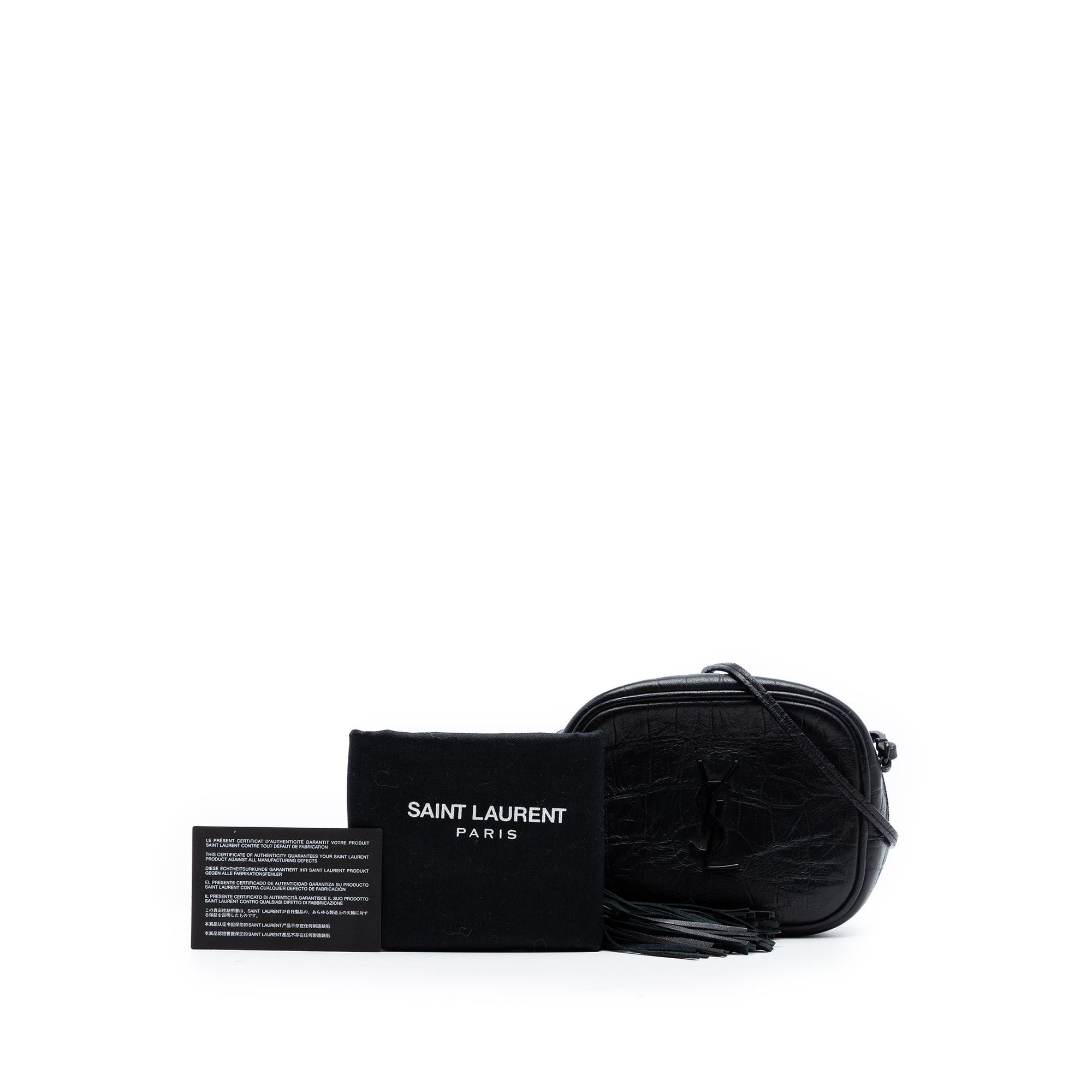 Saint Laurent Paris Mini Croc Embossed Leather Blogger Camera Bag Size ONE SIZE - 7 Thumbnail