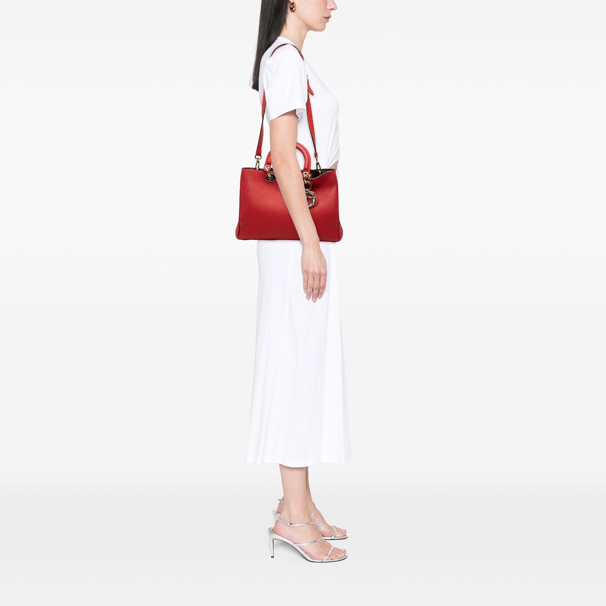 Dior Medium Pebbled Calfskin Diorissimo Satchel Size ONE SIZE - 7 Thumbnail