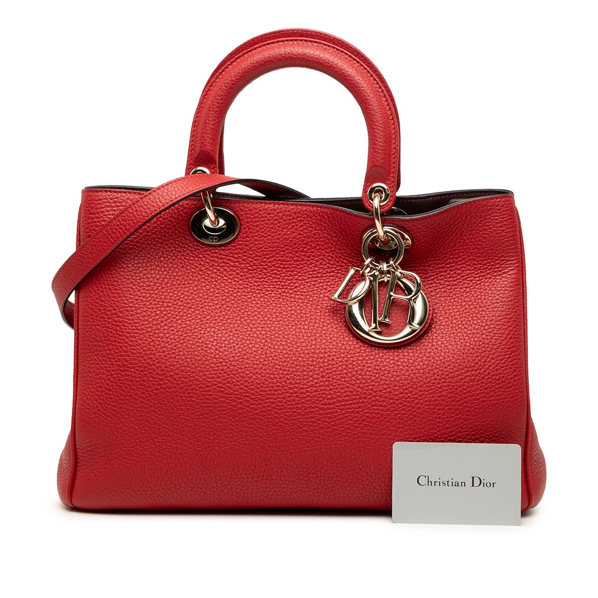 Dior Medium Pebbled Calfskin Diorissimo Satchel Size ONE SIZE - 8 Thumbnail