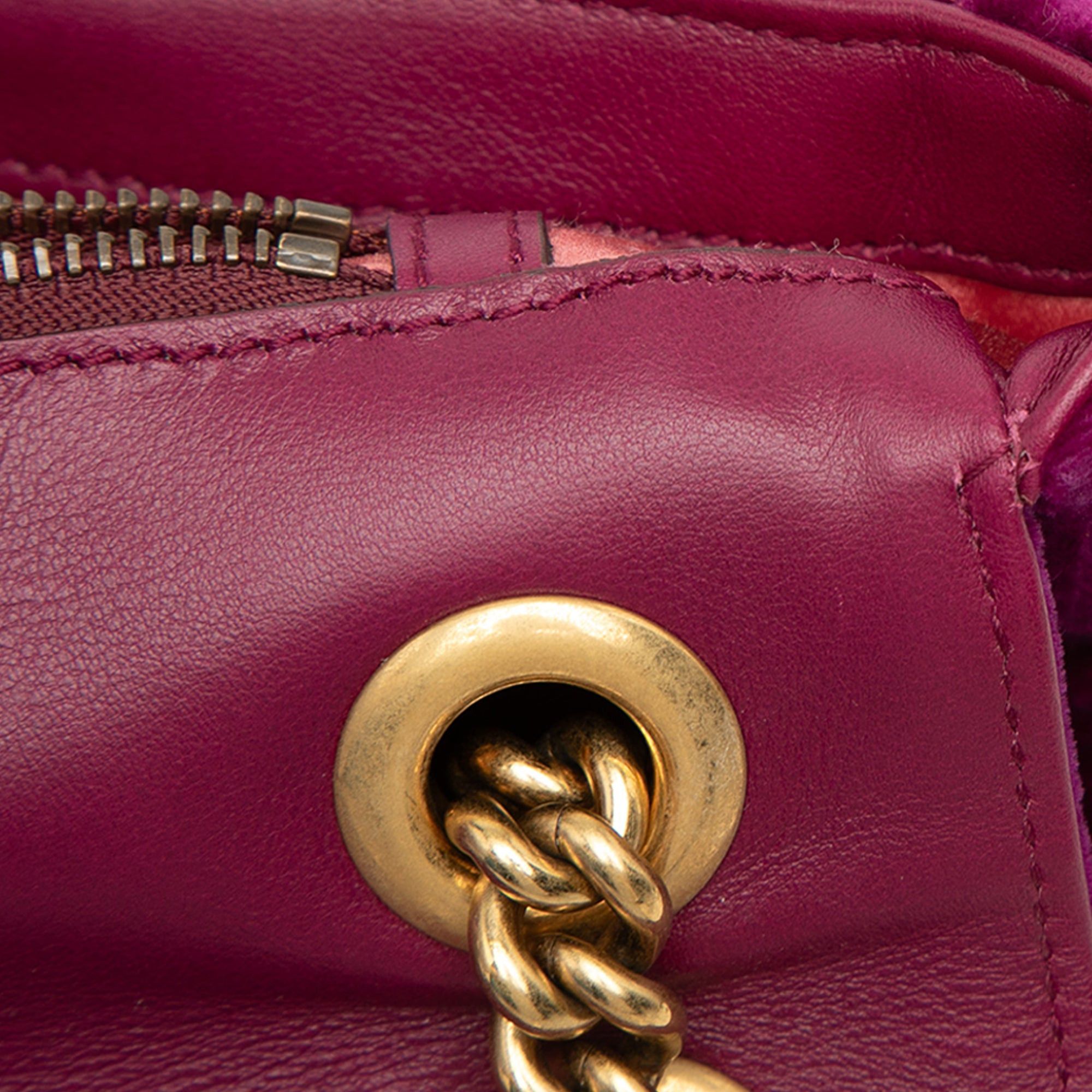 Gucci Large GG Marmont Embroidered Matelasse Velvet Loved Flap Crossbody Size ONE SIZE - 8 Thumbnail