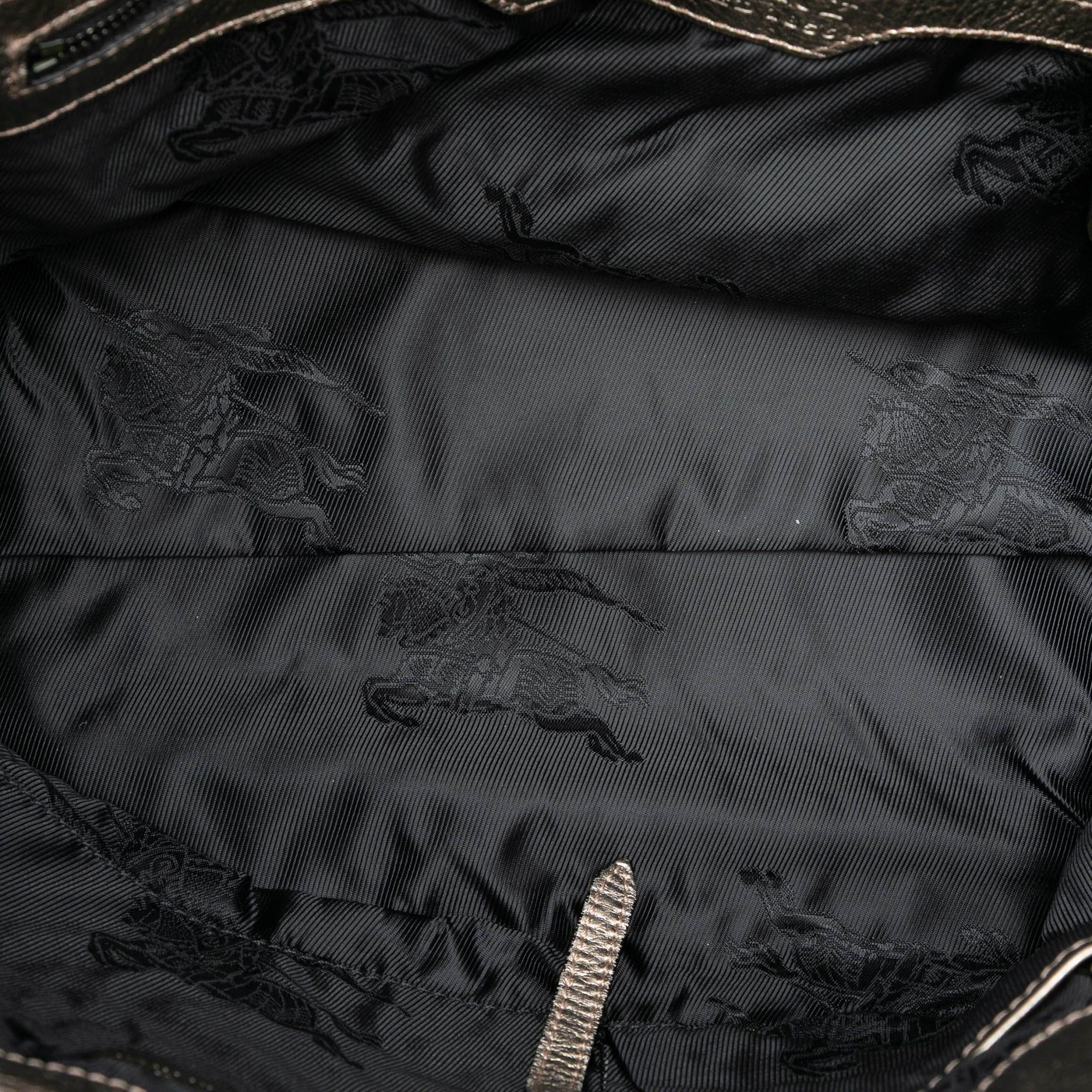 Burberry Metallic Woven Leather Tote Size ONE SIZE - 4 Thumbnail