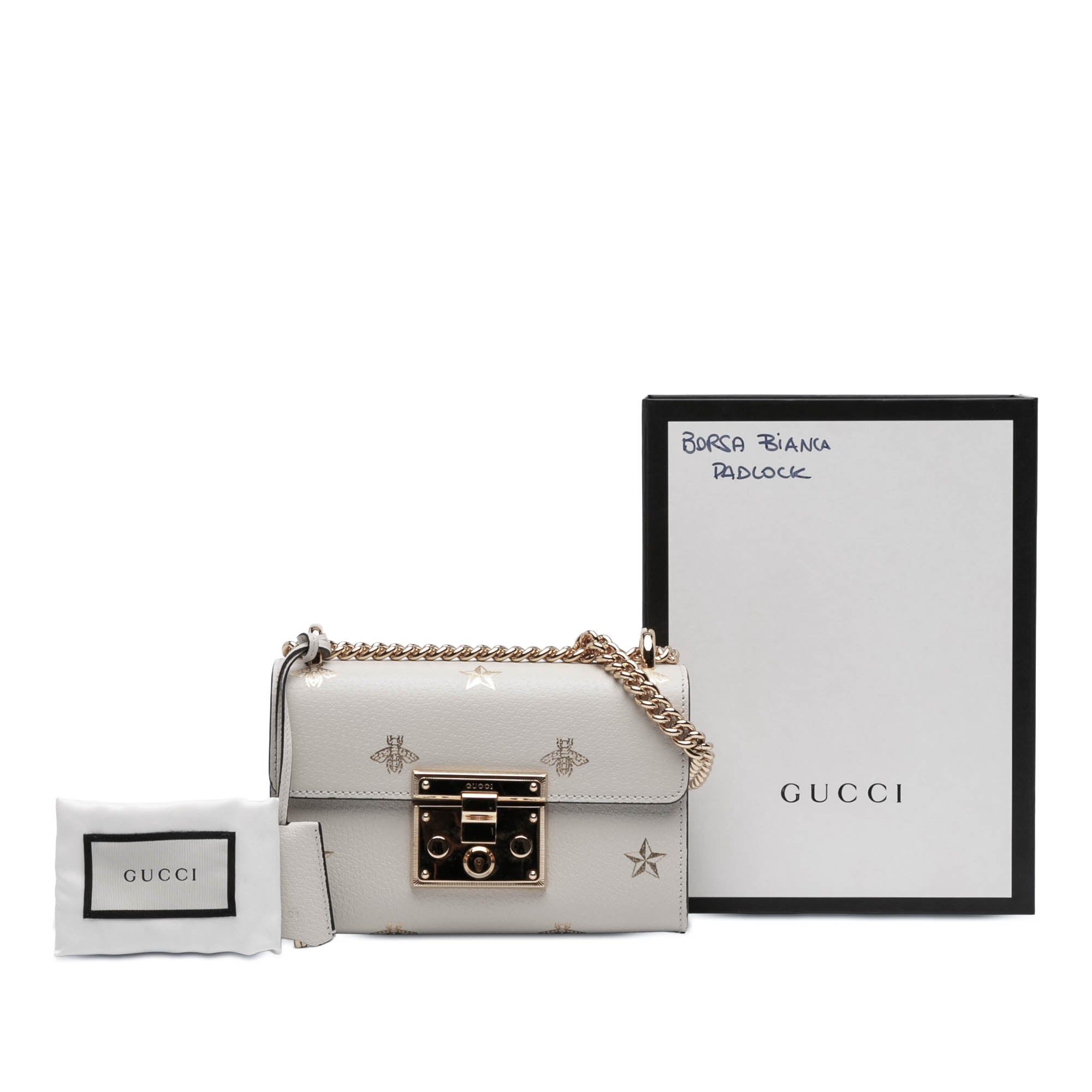 Gucci Small Leather Bee Star Padlock Crossbody Size ONE SIZE - 7 Thumbnail