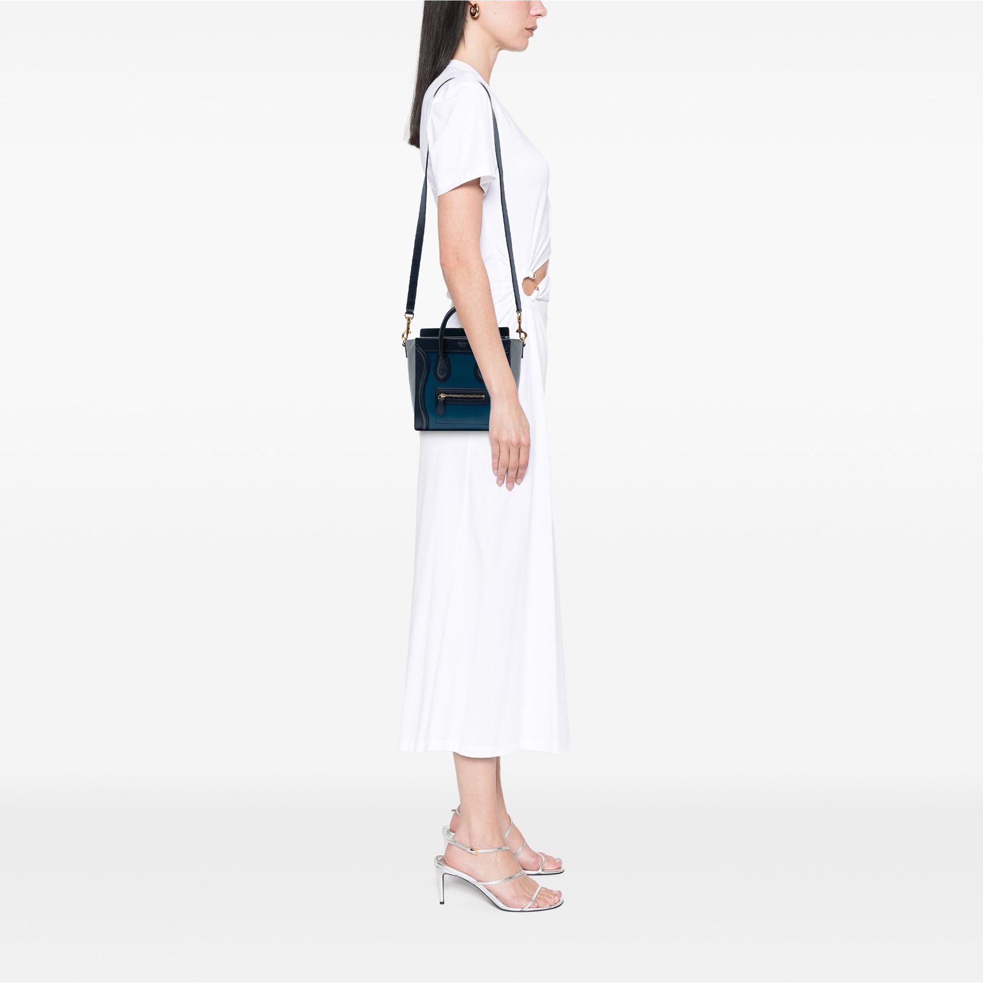 Celine Nano Tricolor Leather Luggage Tote Size ONE SIZE - 6 Thumbnail