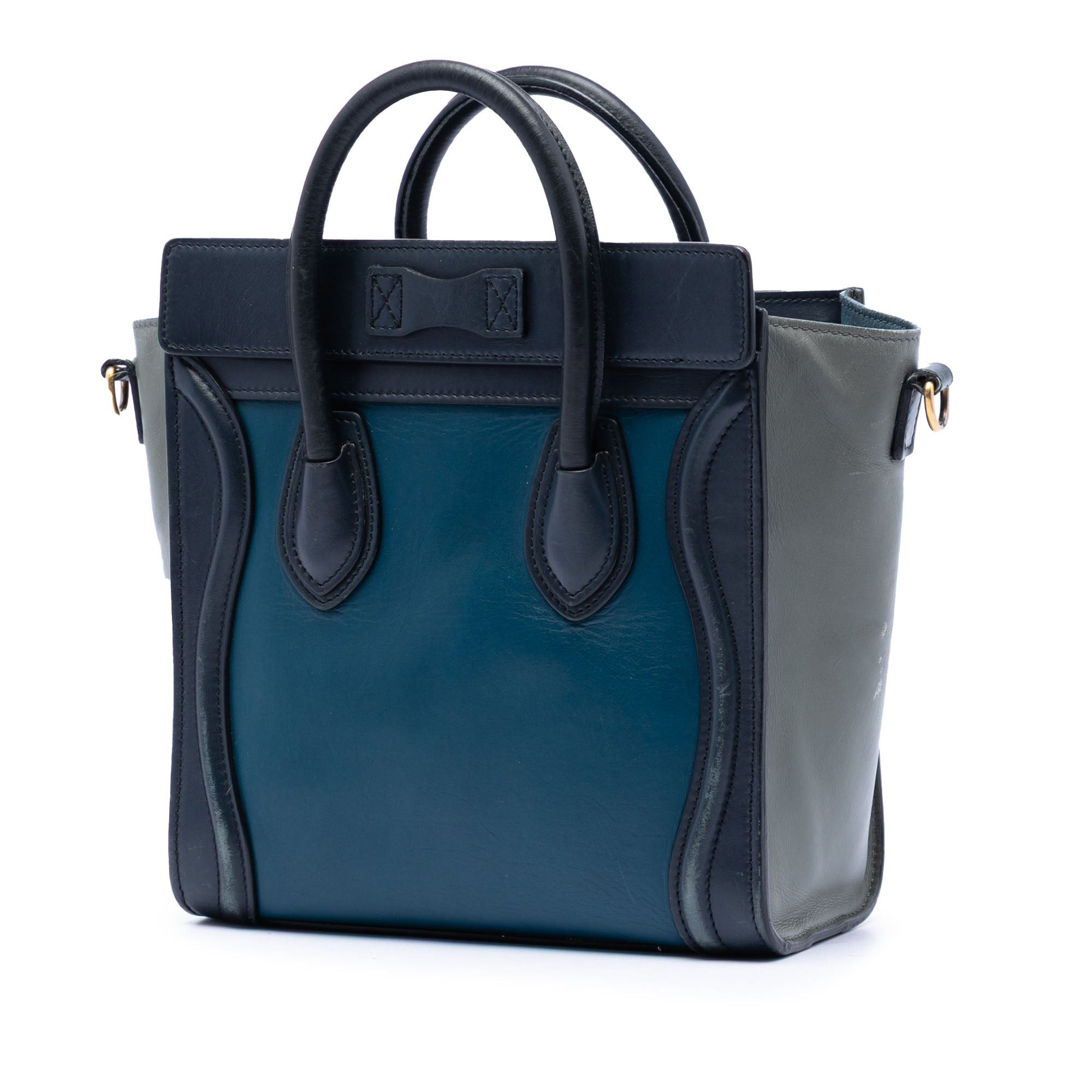 Celine Nano Tricolor Leather Luggage Tote Size ONE SIZE - 2 Thumbnail
