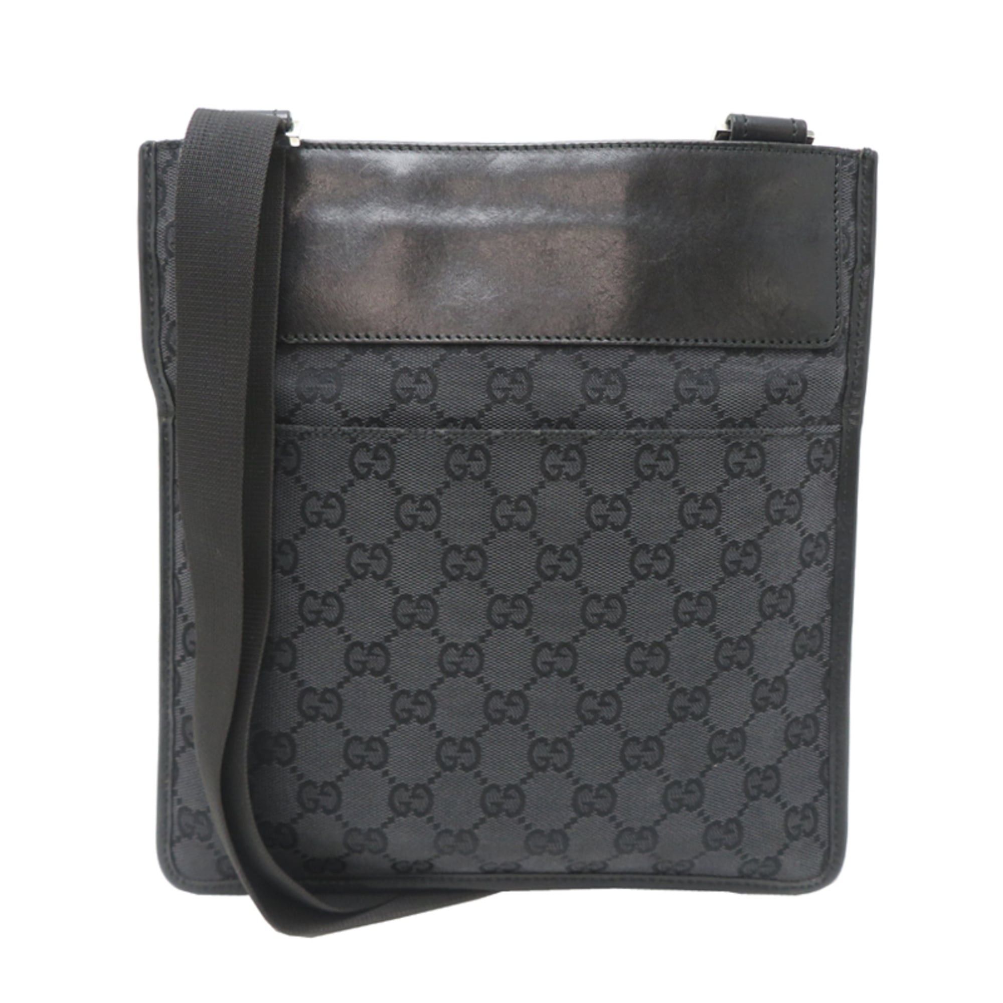 Gucci Gucci Women's/Men's Shoulder Bag 019.0348 GG Canvas Black Size ONE SIZE - 2 Thumbnail