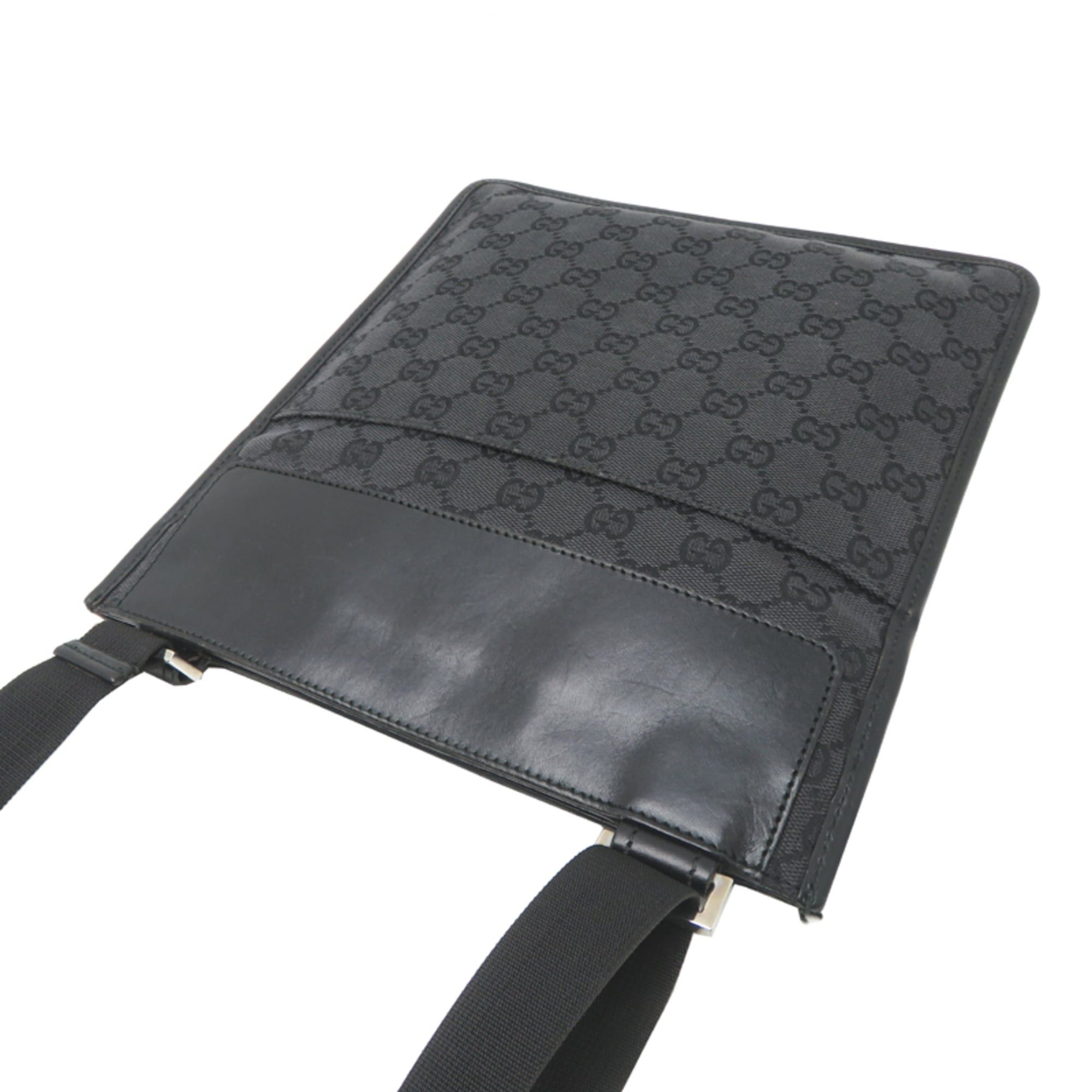 Gucci Gucci Women's/Men's Shoulder Bag 019.0348 GG Canvas Black Size ONE SIZE - 4 Thumbnail