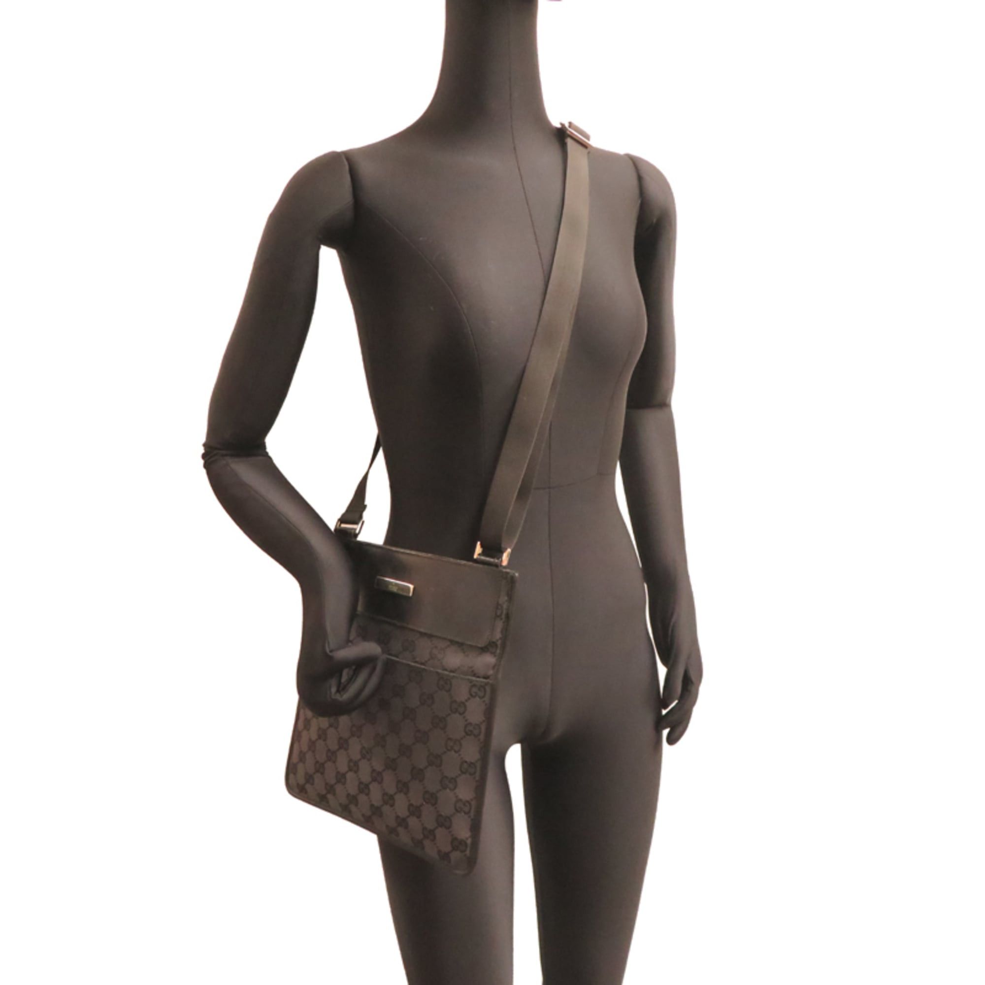 Gucci Gucci Women's/Men's Shoulder Bag 019.0348 GG Canvas Black Size ONE SIZE - 8 Thumbnail
