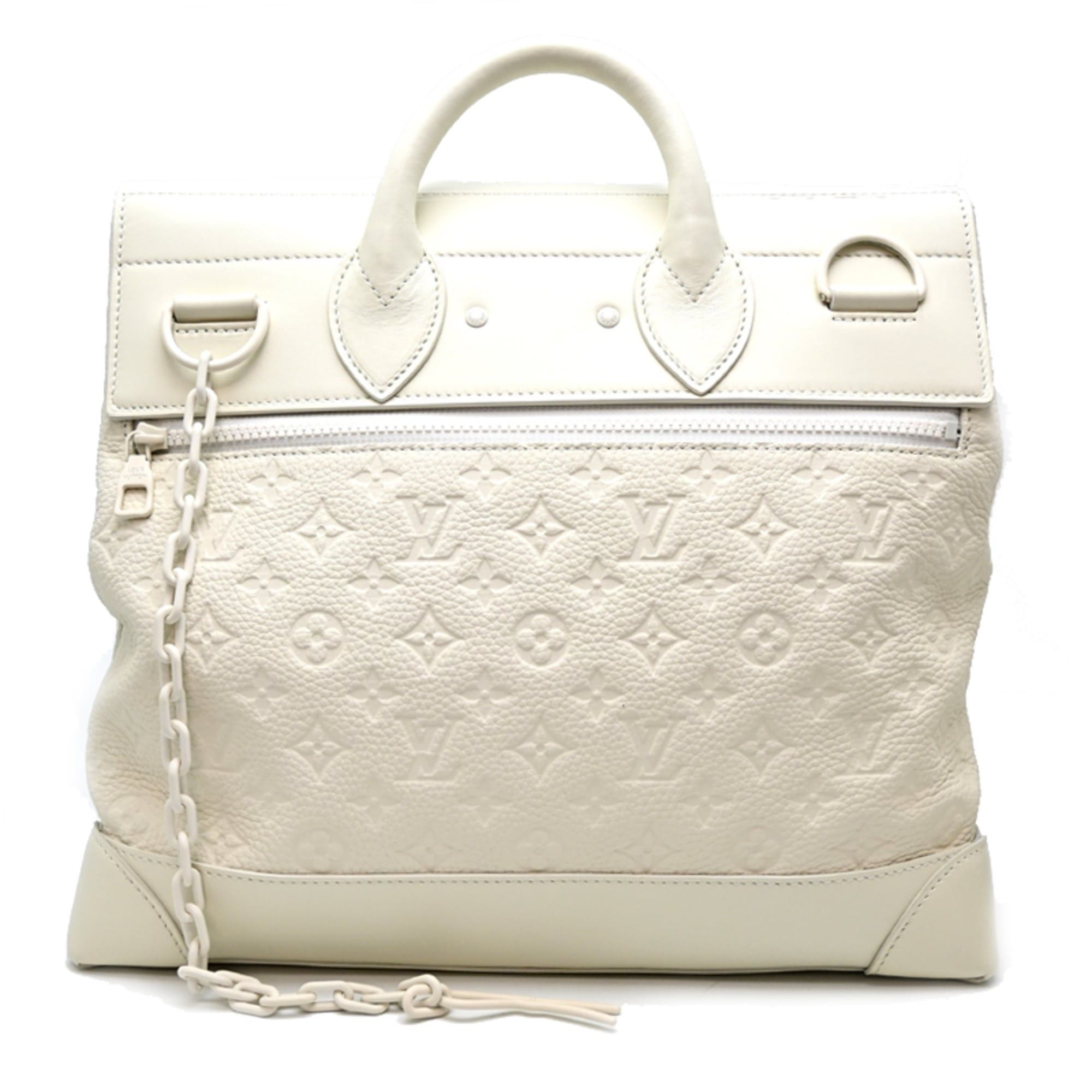 Louis Vuitton Louis Vuitton Steamer PM Women's/Men's Shoulder Bag M53279 (Discontinued) Monogram Empreinte Blanc (White) Size ONE SIZE - 2 Thumbnail