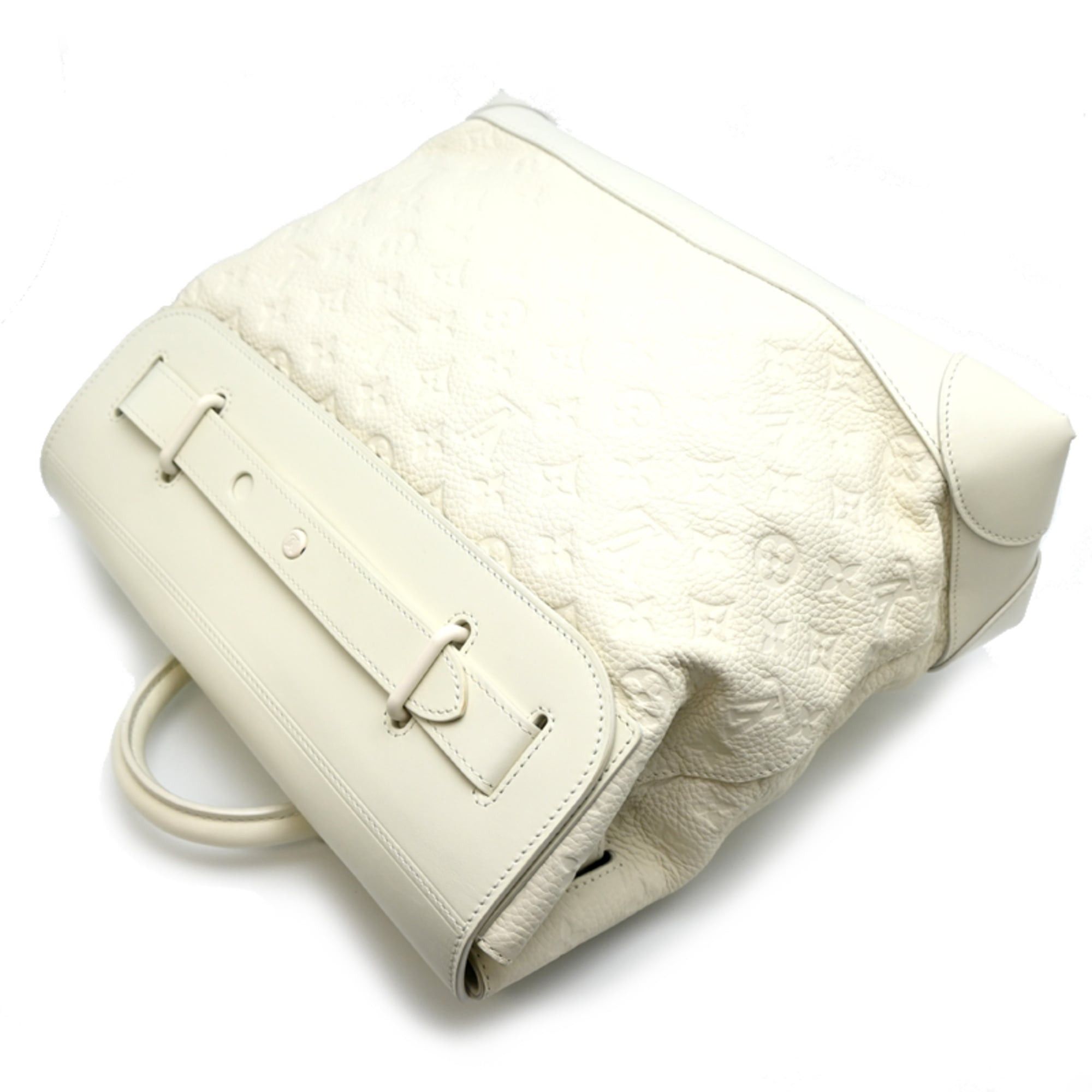 Louis Vuitton Louis Vuitton Steamer PM Women's/Men's Shoulder Bag M53279 (Discontinued) Monogram Empreinte Blanc (White) Size ONE SIZE - 3 Thumbnail