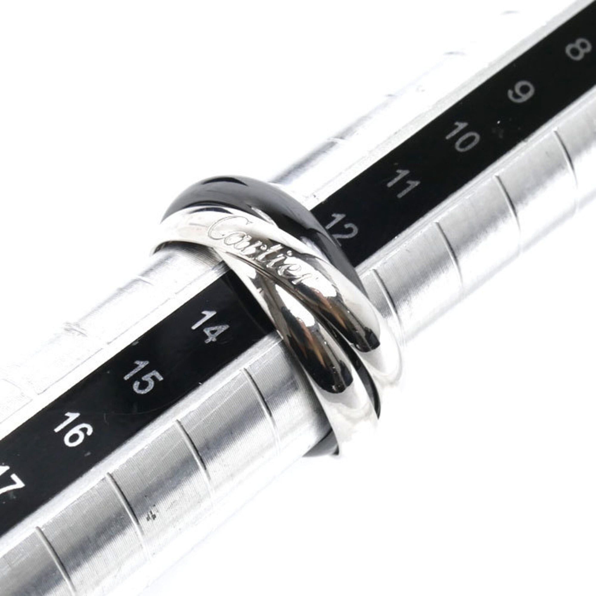 Cartier Cartier 18KWG White Gold Ceramic Trinity Ring B4234152 52 6.3g Women's Size ONE SIZE - 5 Thumbnail